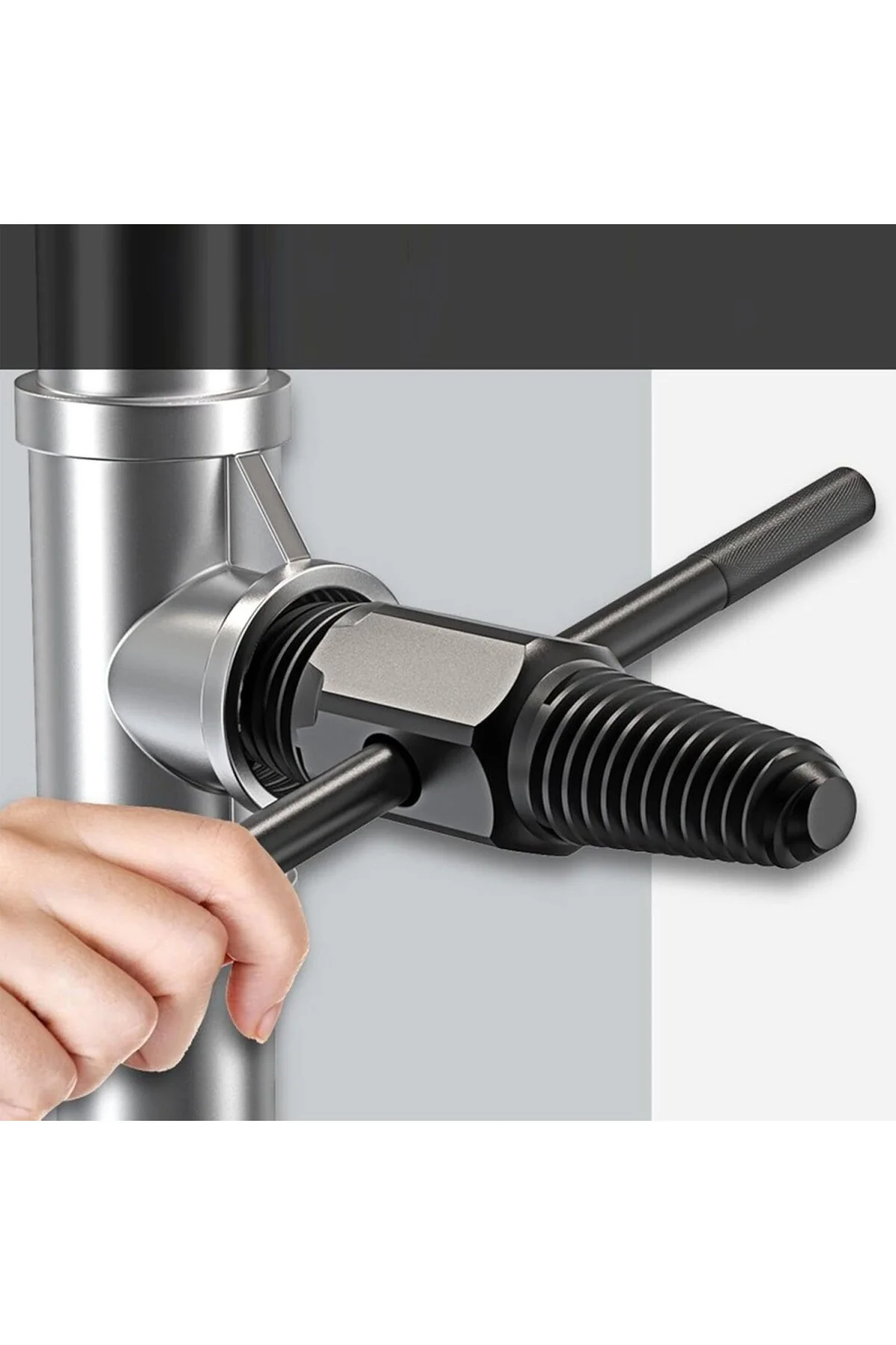 ® Ters Dişli Kılavuz Boru Sökme Aparatı – 1/2" ve 3/4" Hasarlı Pa