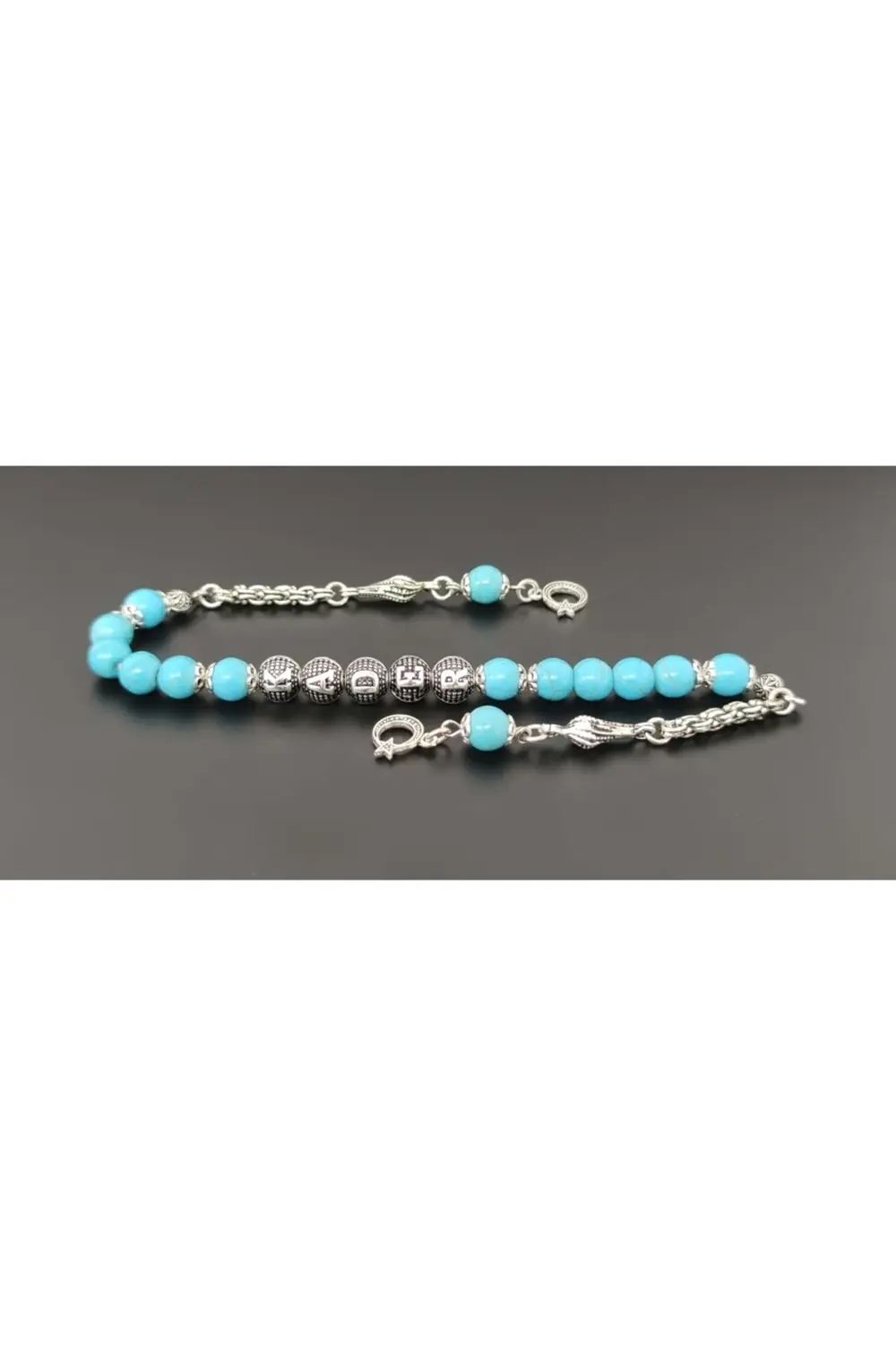 Tesbihsakarya Zaza - Isimli - Kişiye Özel - Turkuaz Doğaltaş Tesb