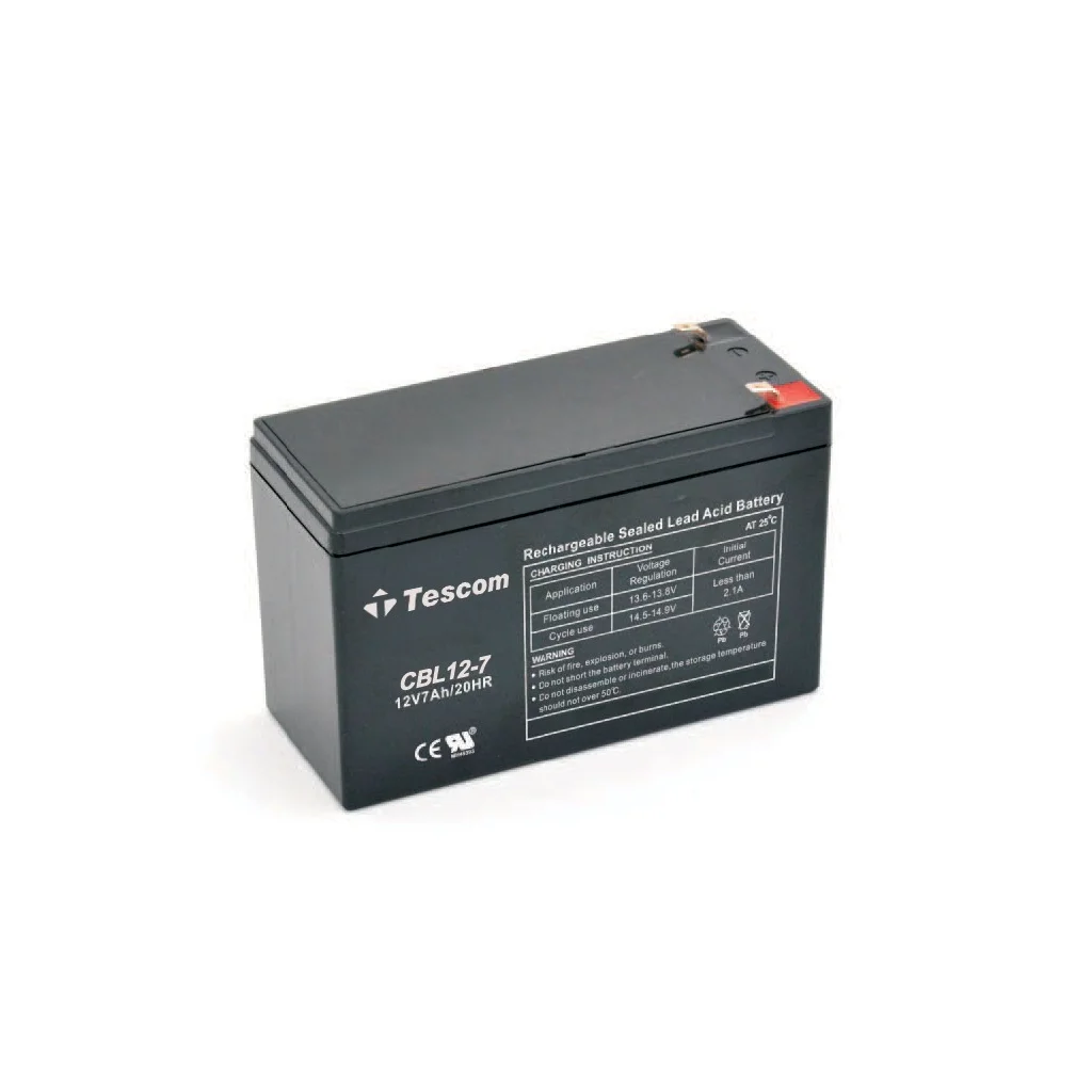 TESCOM Combatt CBL12-7 12V 7Ah Bakımsız Kuru Akü - UPS Güvenilir Çözümü