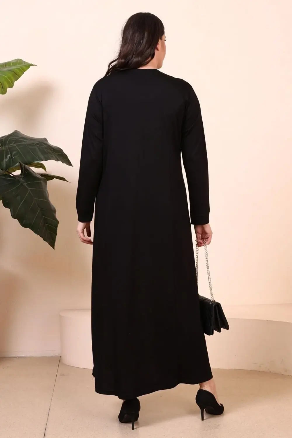 Tesettur Giyim Elbise Boydan Kadin Anne Buyuk Beden Elbise