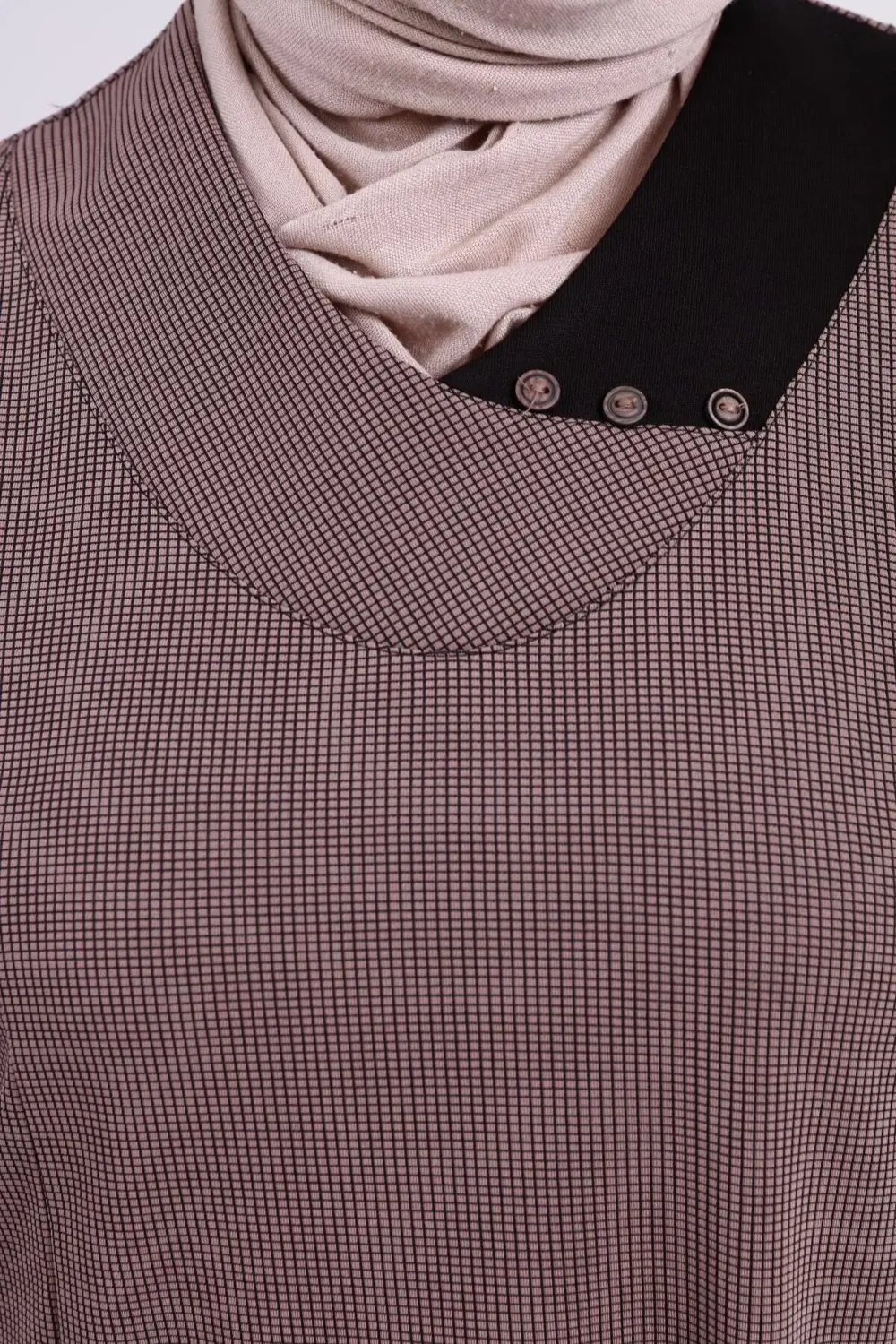 Tesettur Uzun Elbise Gunluk Kadin Buyuk Beden Petek Kumas Jakar A