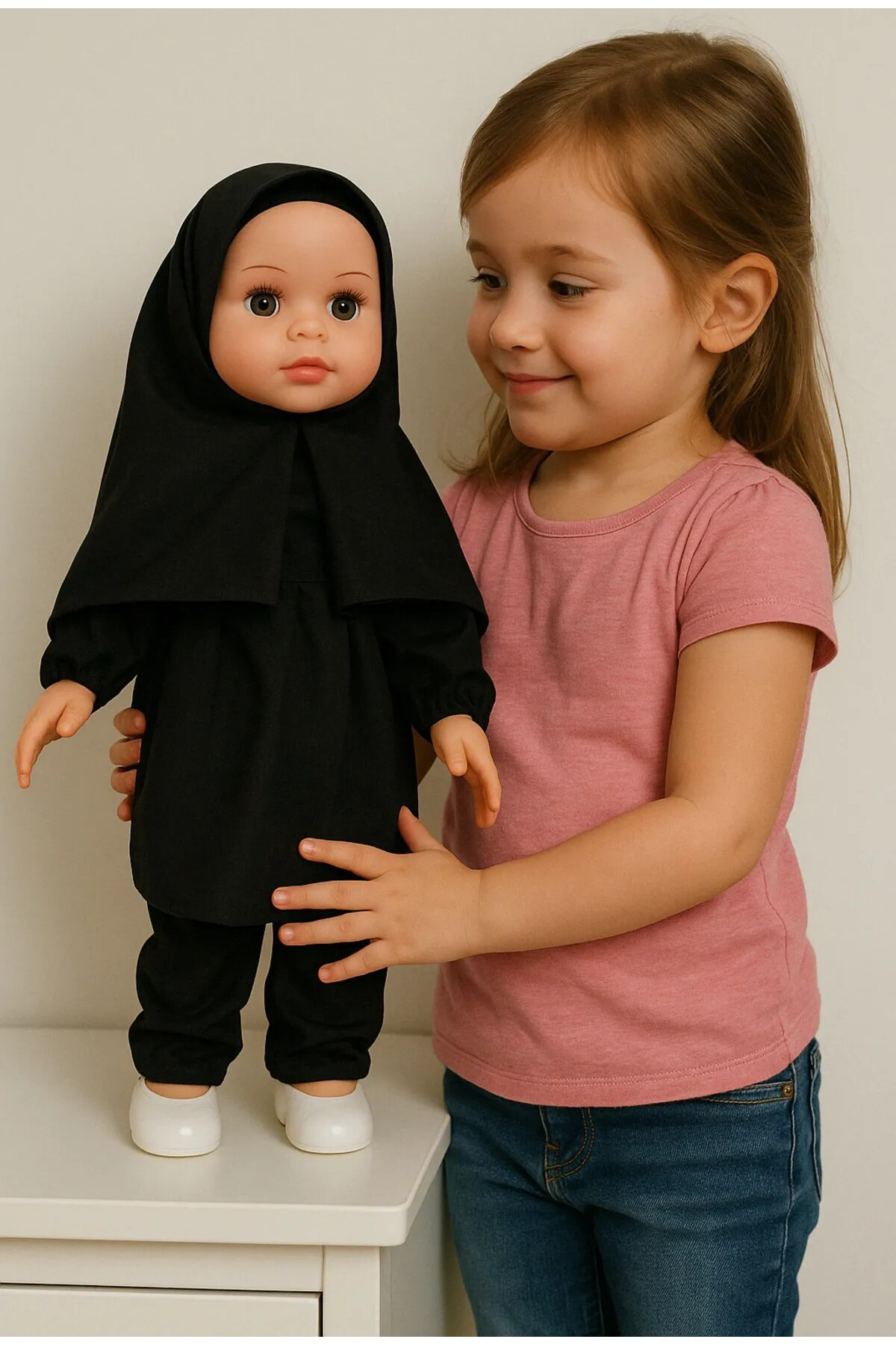 Zıpzıp Tesettürlü Türkçe Dua Ve İlahi Okuyan Sesli Oyuncak Et Bebek 40 C