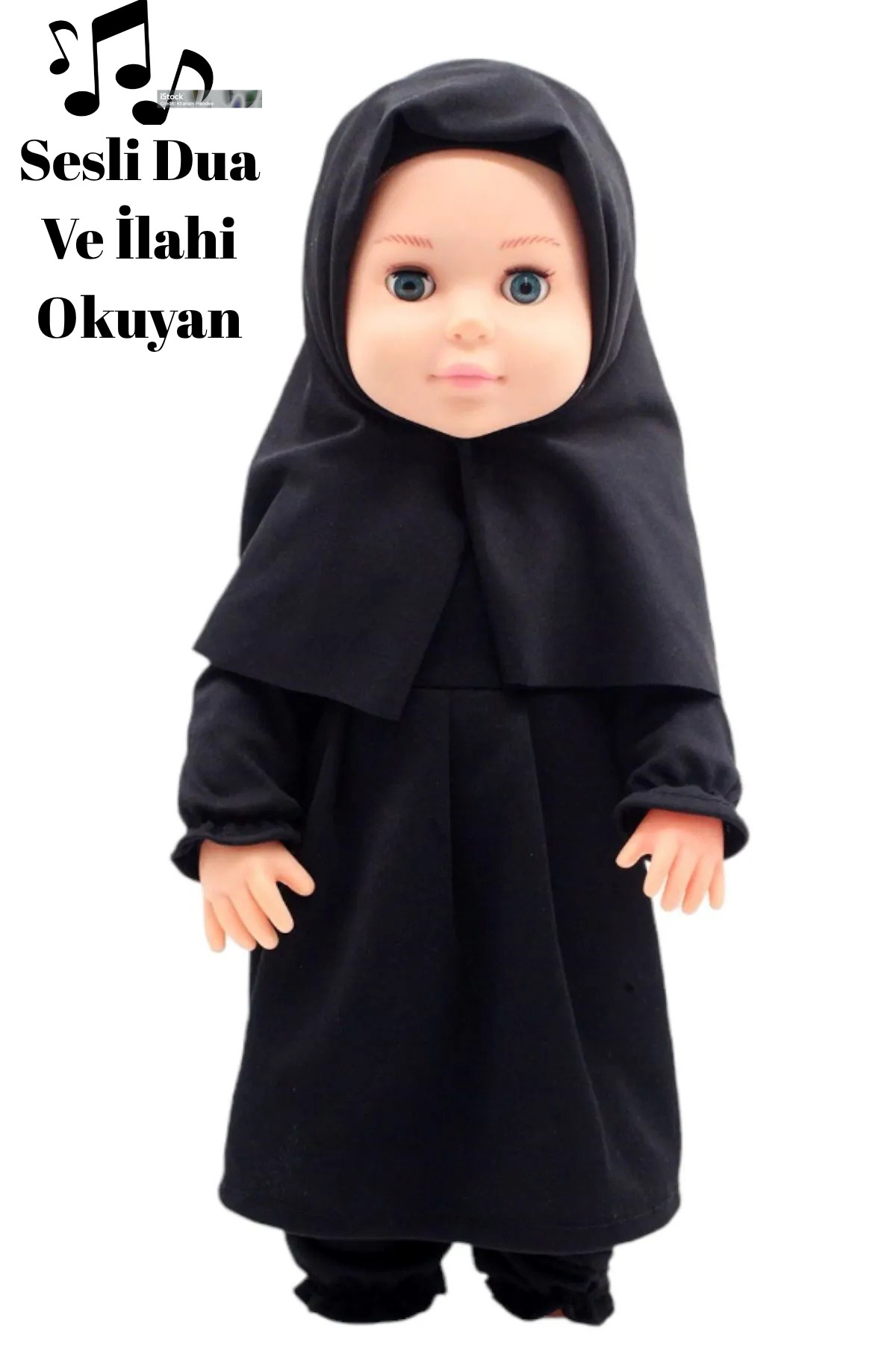 Zıpzıp Tesettürlü Türkçe Dua Ve İlahi Okuyan Sesli Oyuncak Et Bebek 40 C