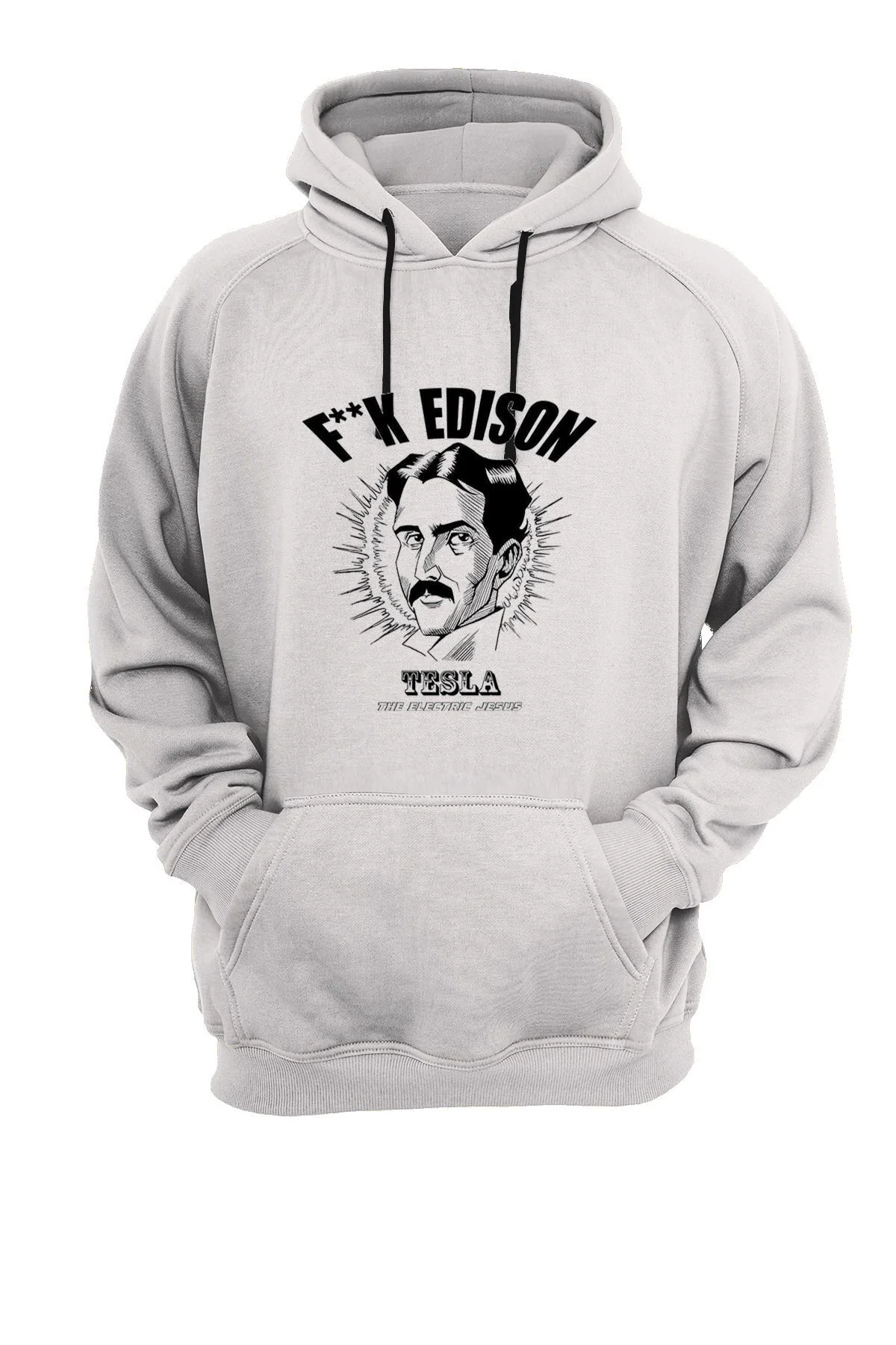 Tesla Edison Baskılı, 3 iplik. Şardonlu, İçi Polar, Kalın, (600 gr.) Sweatshirt
