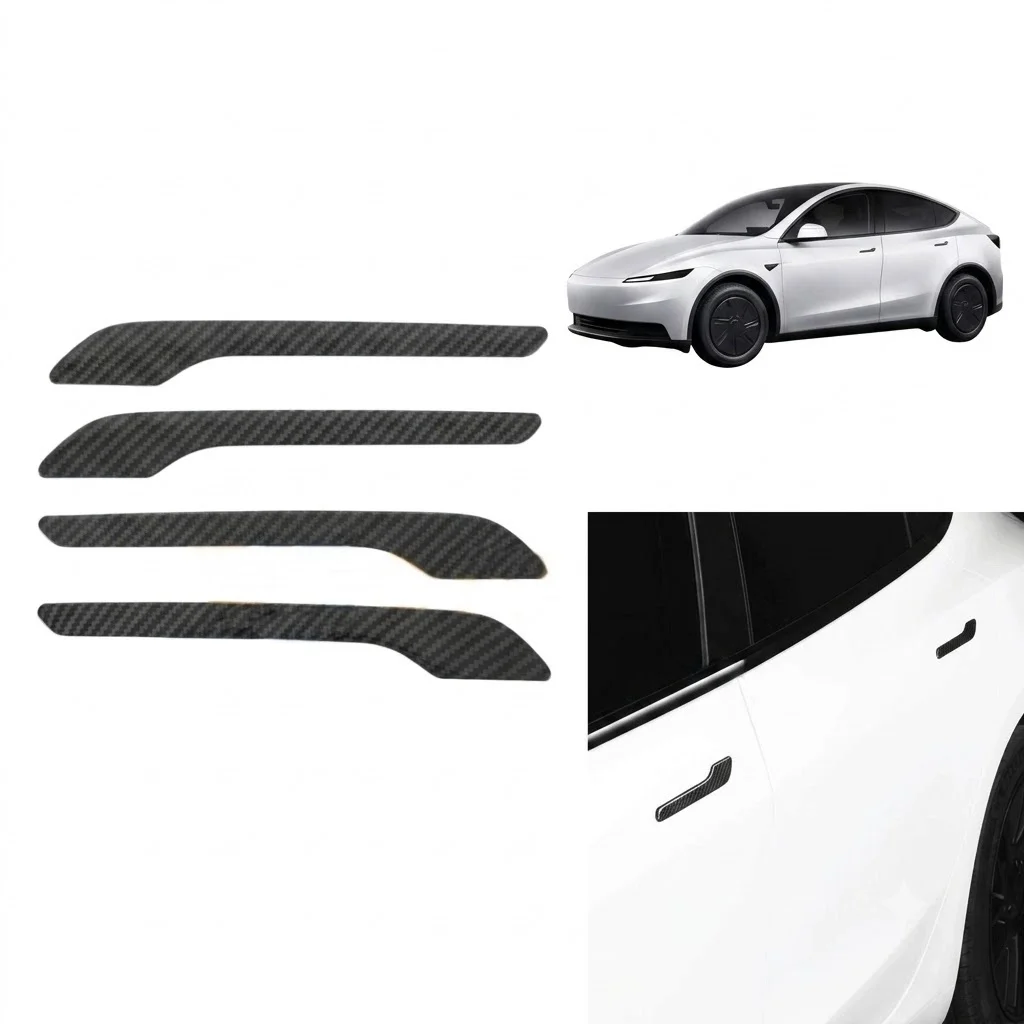 Tesla Model 3 Y Uyumlu Karbon Dış Kapı Kolu Koruyucu Kaplama Seti 4 lü Siyah Fiyatı, Yorumları ve Özellikleri