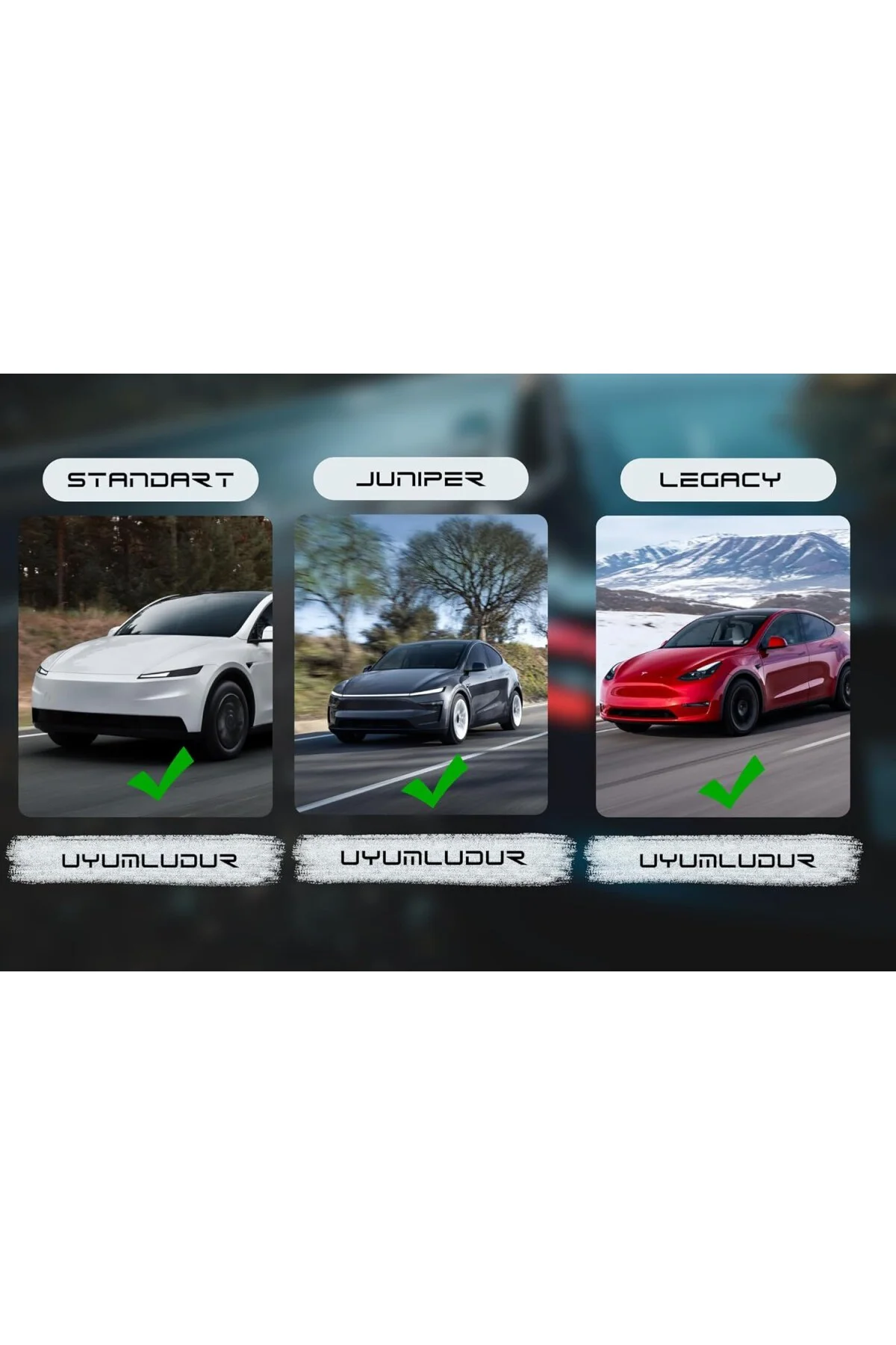 Tesla Model 3/Y/Juniper/Standart Uyumlu Pedal Seti, Şık Tasarım ve Kolay Mon