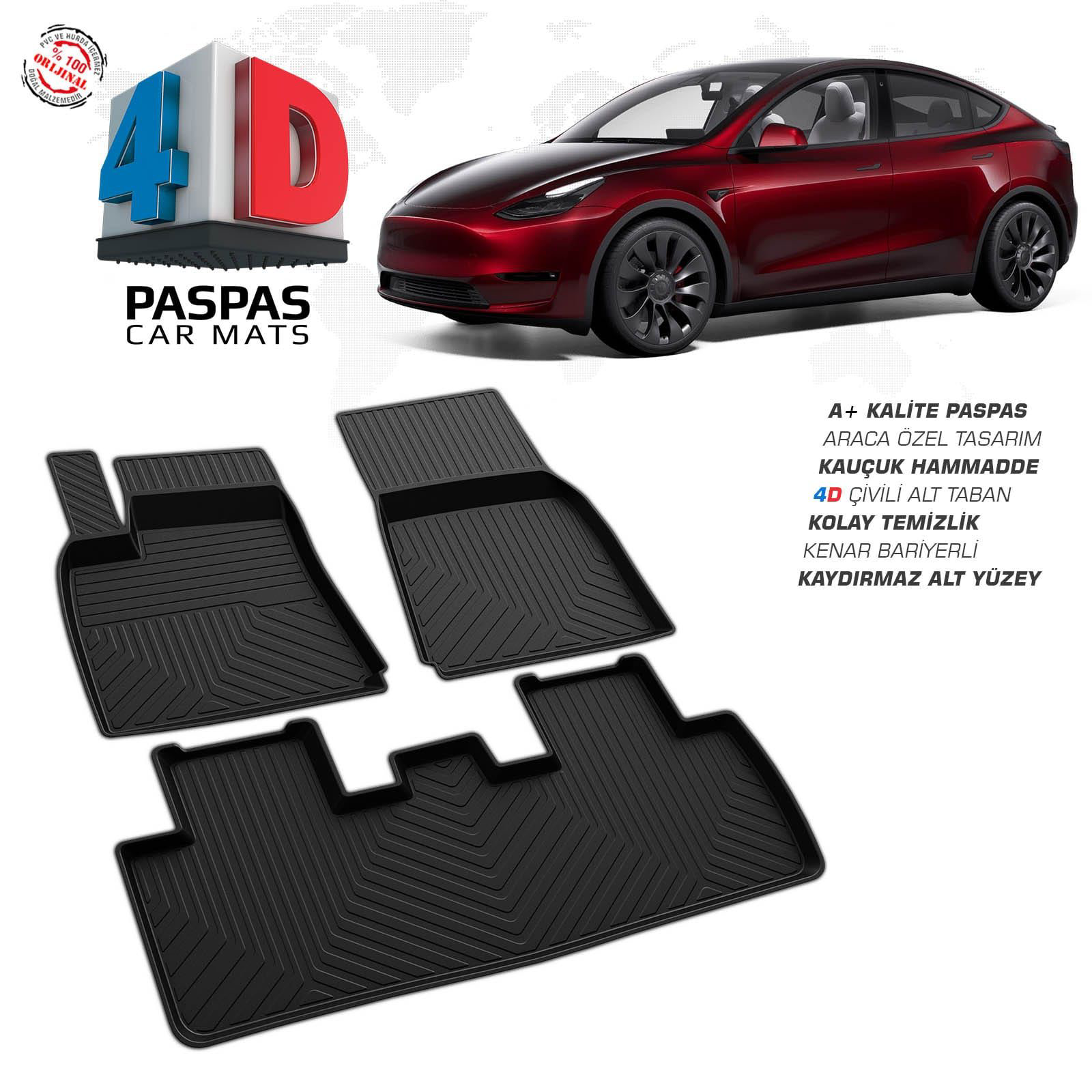 Tesla Model Y 4D Araca Özel Havuzlu Kauçuk Paspas 2020 Üzeri Fiyatı, Yorumları ve Özellikleri