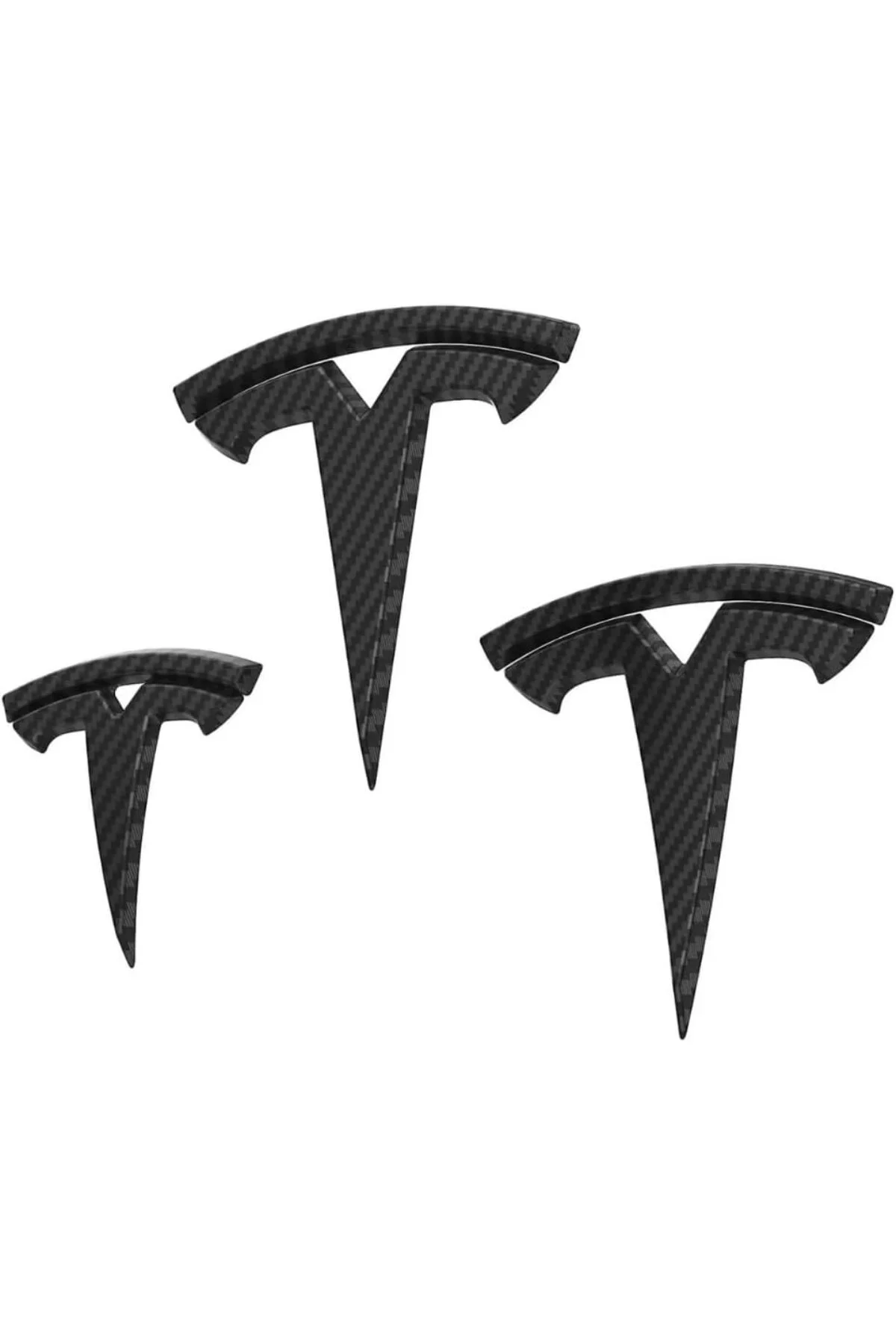 Tesla Model Y ile Uyumlu T Logosu (Ön Kaput + Arka Bagaj + Direksiyon Simit) Parlak Karbon Tesla Model Y ile Uyumlu T Logosu (Ön Kaput + Arka Bagaj + Direksiyon Simit) Parlak Karbon