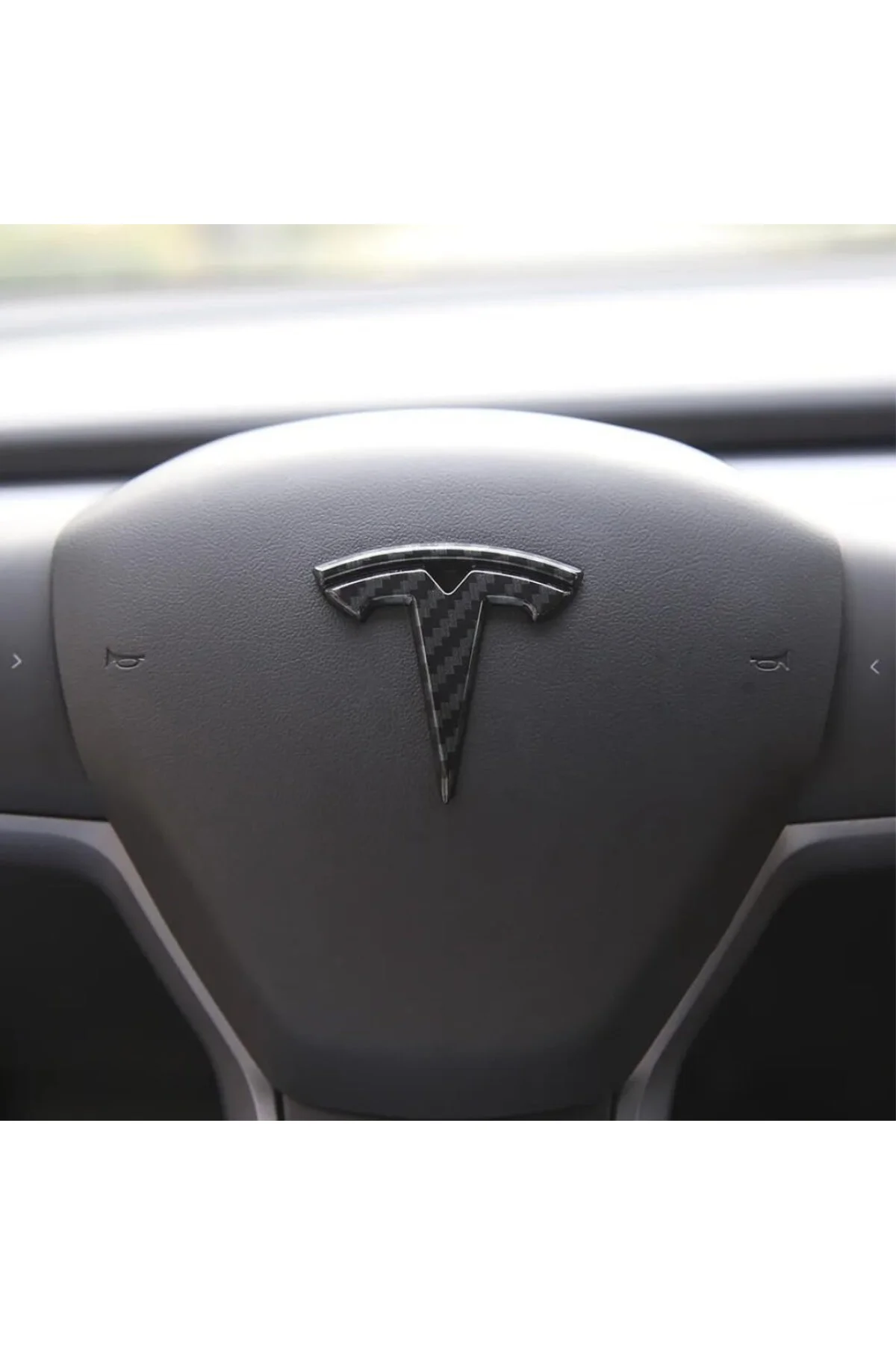 Tesla Model Y ile Uyumlu T Logosu (Ön Kaput + Arka Bagaj + Direksiyon Simit) Parlak Karbon Tesla Model Y ile Uyumlu T Logosu (Ön Kaput + Arka Bagaj + Direksiyon Simit) Parlak Karbon