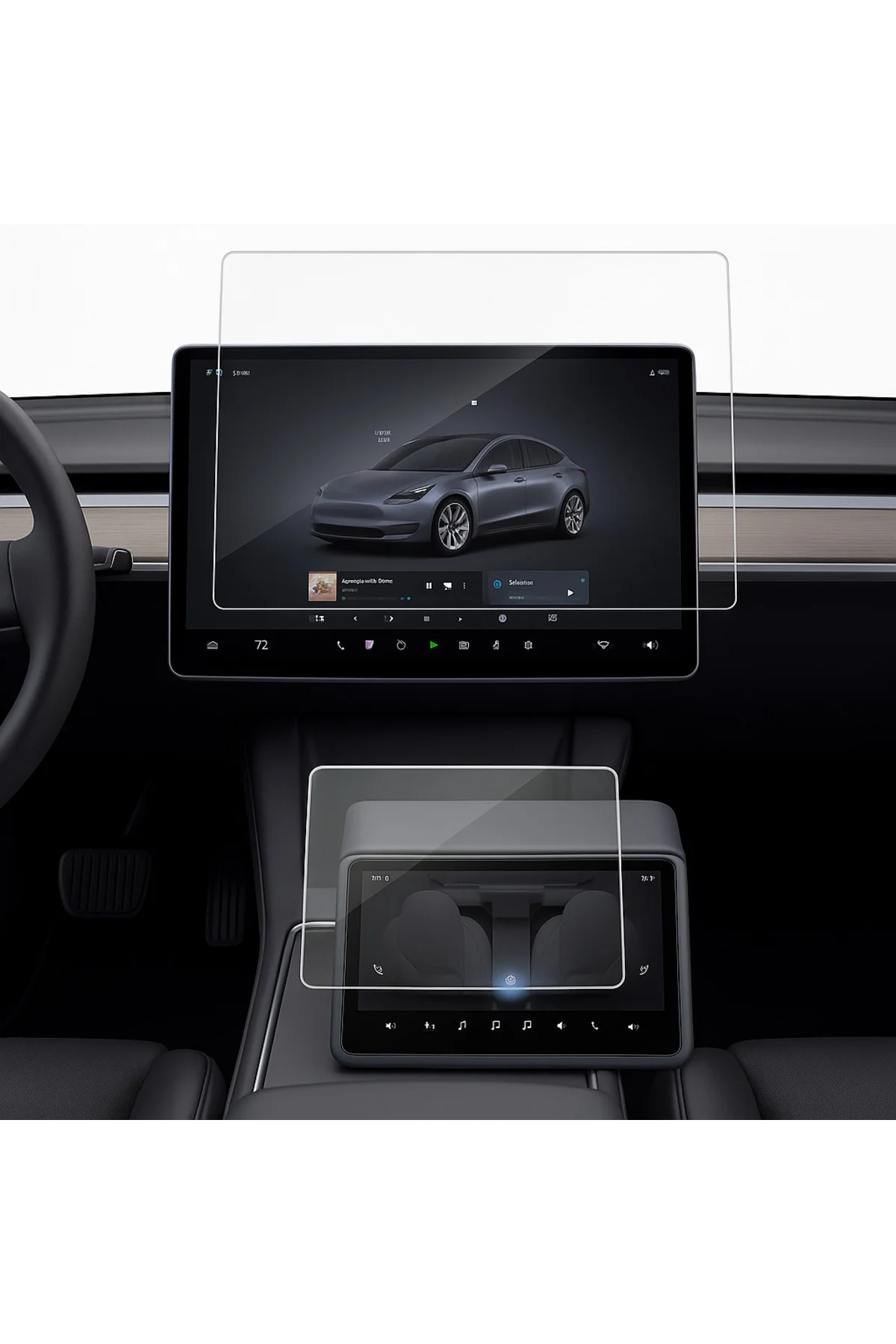 Tesla Model Y Juniper İçin Multimedya Ve Arka Yolcu Ekranı Uyumlu