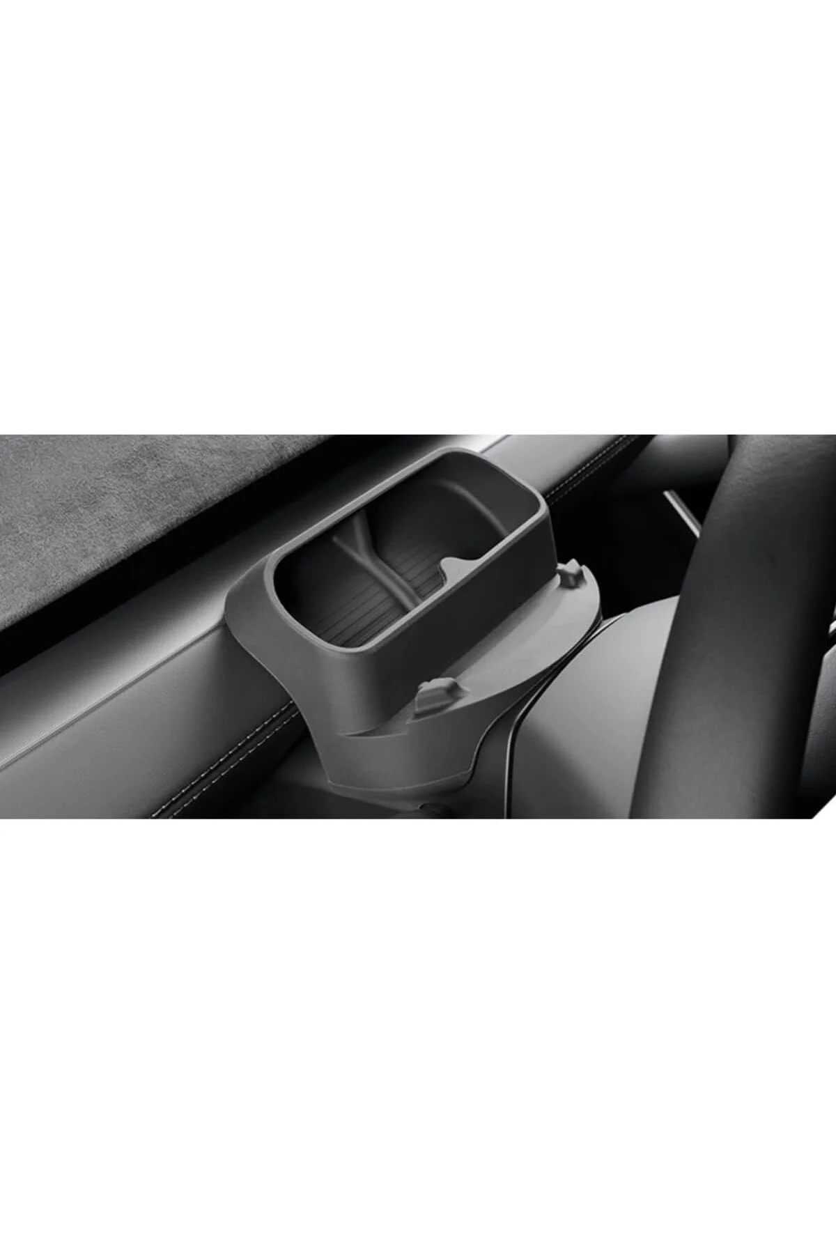 Tesla Model Y Juniper Direksiyon Arkası Silikon Telefon ve Gözlük Tutucu, Siyah