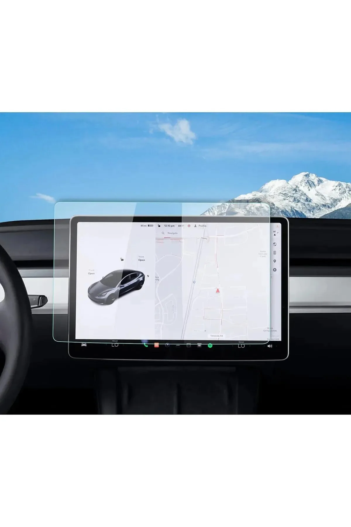 Tesla Model Y & Model 3 Uyumlu 15 inç Multimedya Nano Ekran Koruy