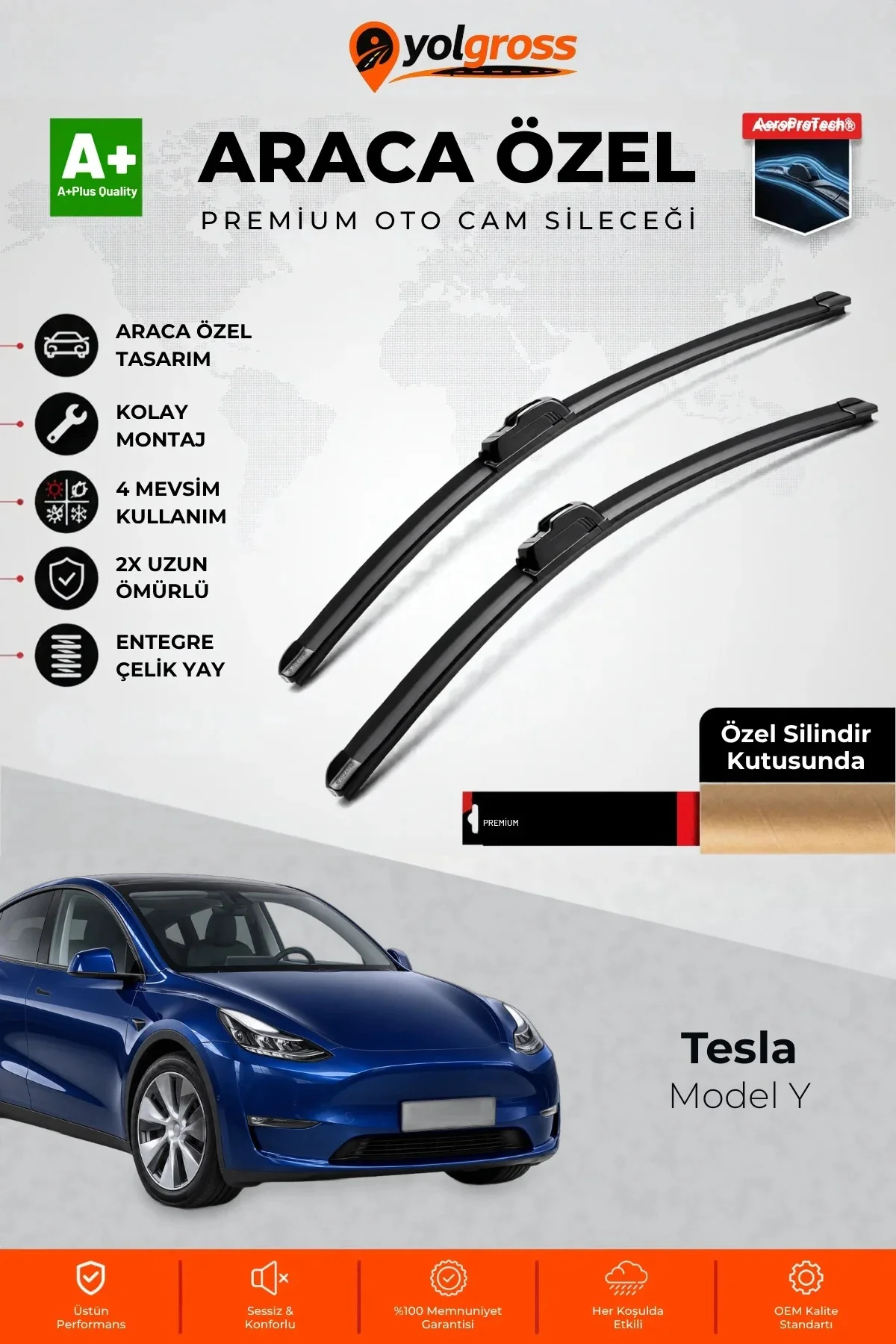 Tesla Model Y Ön Cam Silecek Seti 2020 Üzeri Premium Araca Özel 65-50 Cm A+ Kalite Tesla Model Y Ön Cam Silecek Seti 2020 Üzeri Premium Araca Özel 65-50 Cm A+ Kalite