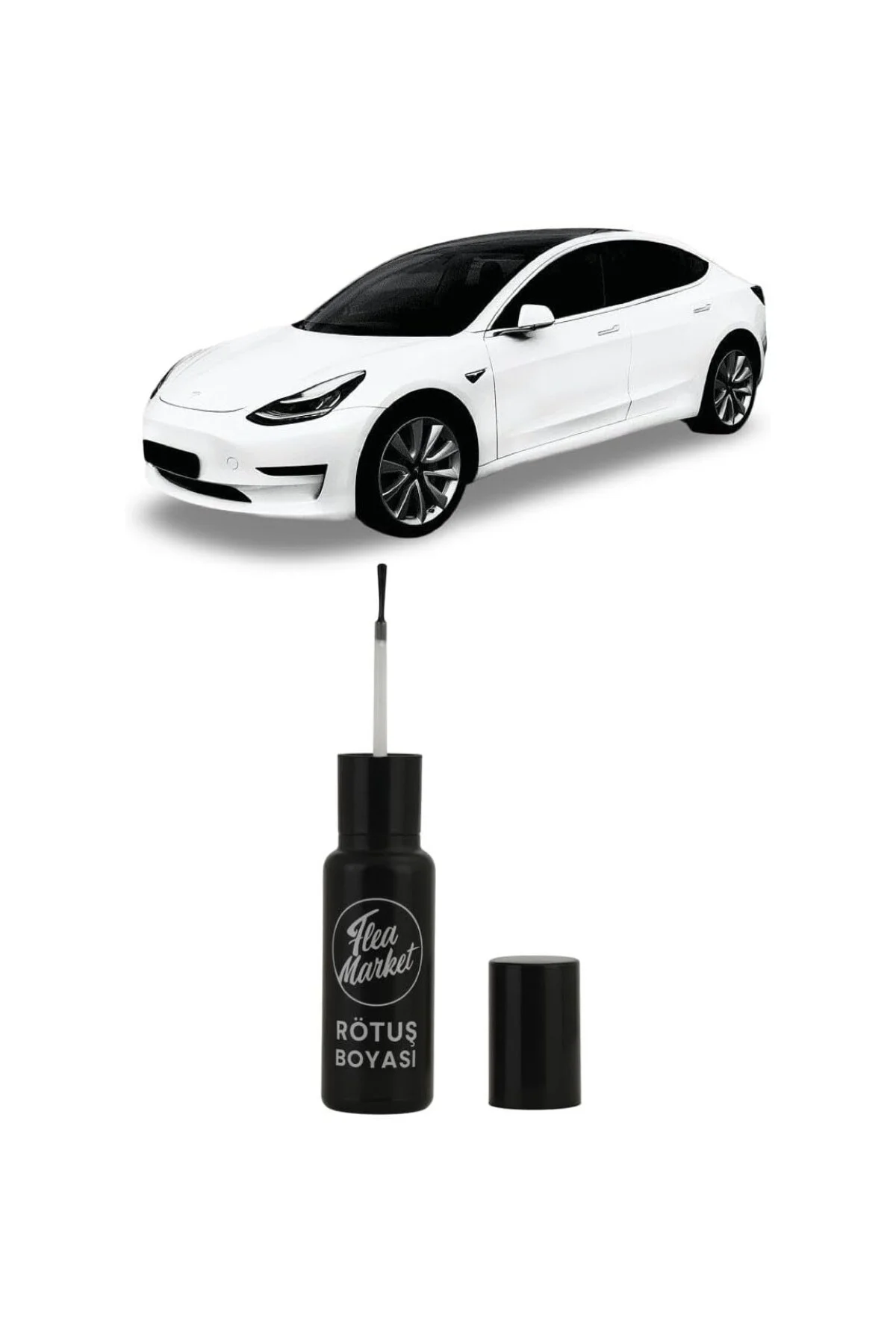 TESLA Pearl White PPSW Sedefli Rötuş Boyası 25 + 25 ml Fırçalı Şi