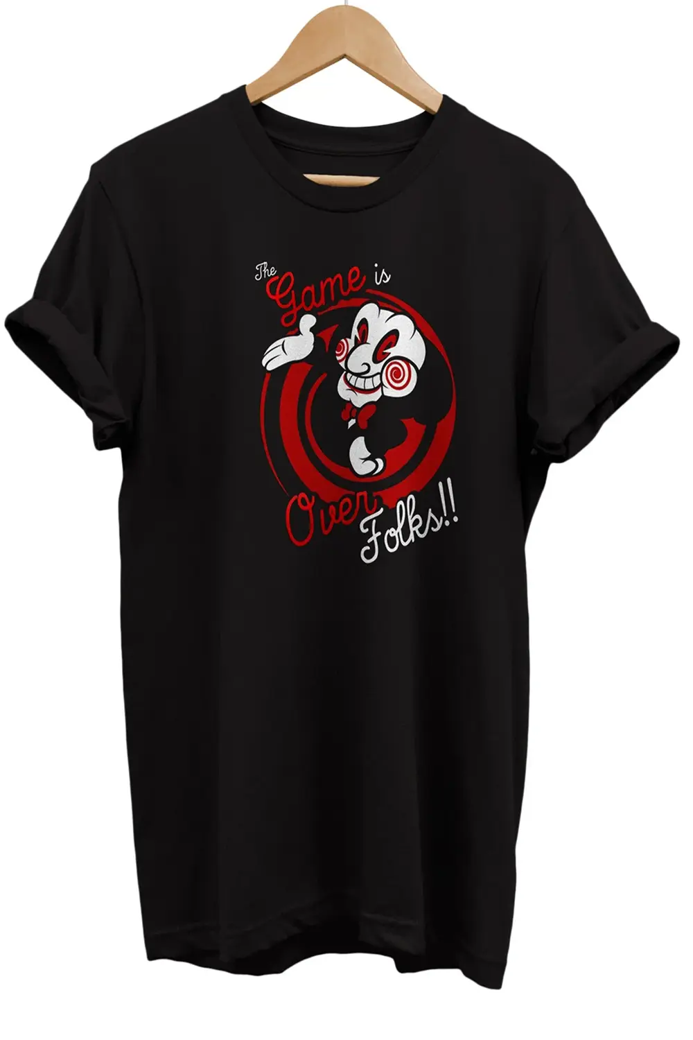 Testere The Saw Baskılı %100 Pamuk Oversize T-shirt Büyük Beden T