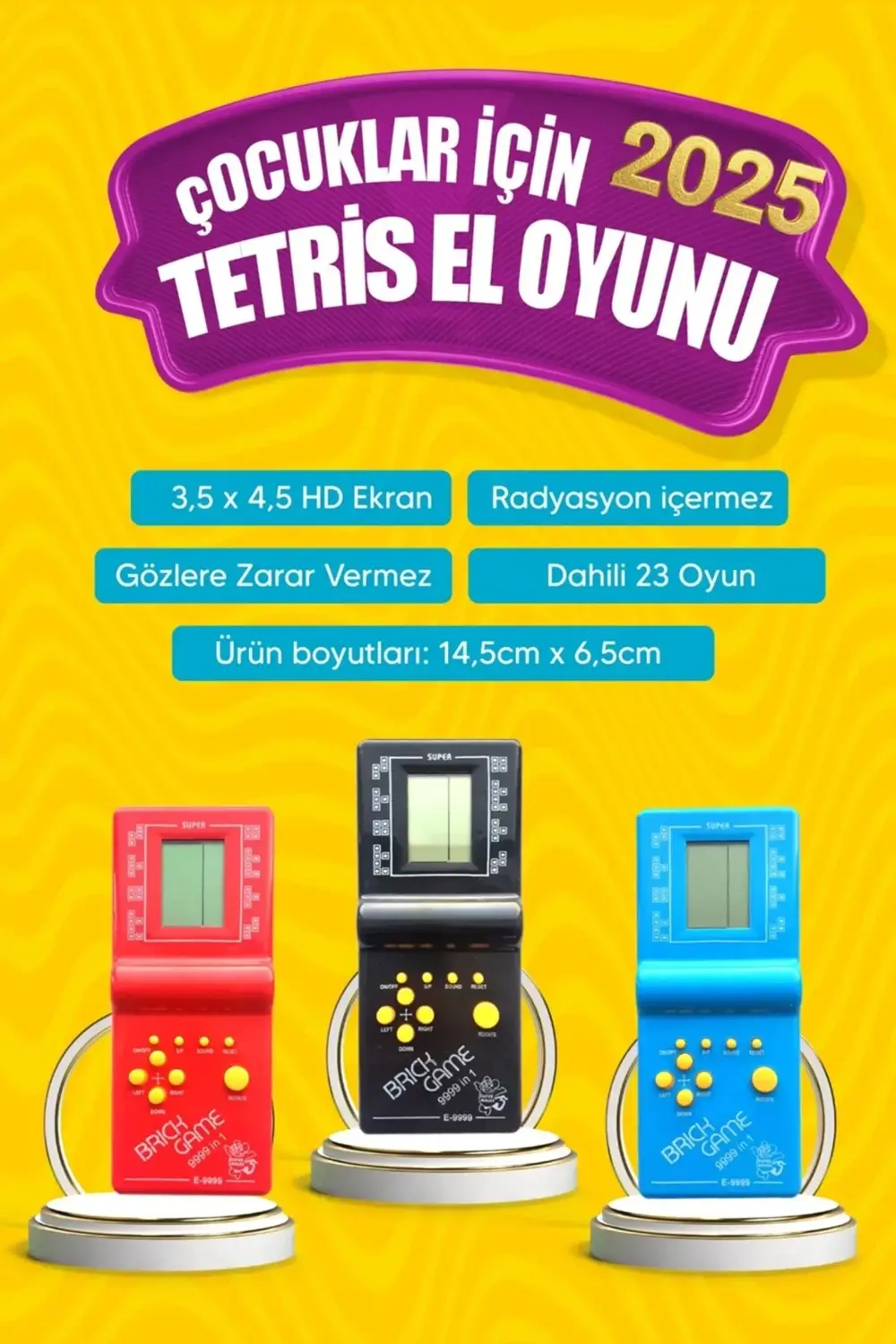 Tetris Nostaljik Oyuncak Atari Pilli Tetris El Atarisi Unutulmaya