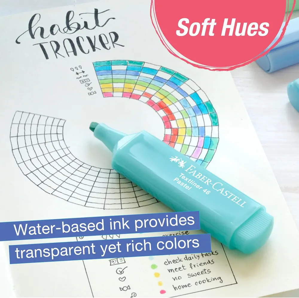 Textliner 46 Fosforlu Kalem Masa Seti - 16 renk