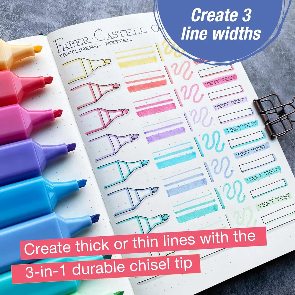 Textliner 46 Fosforlu Kalem Masa Seti - 16 renk