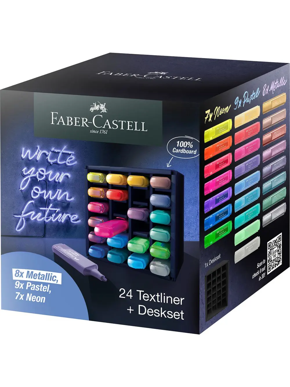 Textliner 46 Fosforlu Kalem Masa Seti - 24 renk