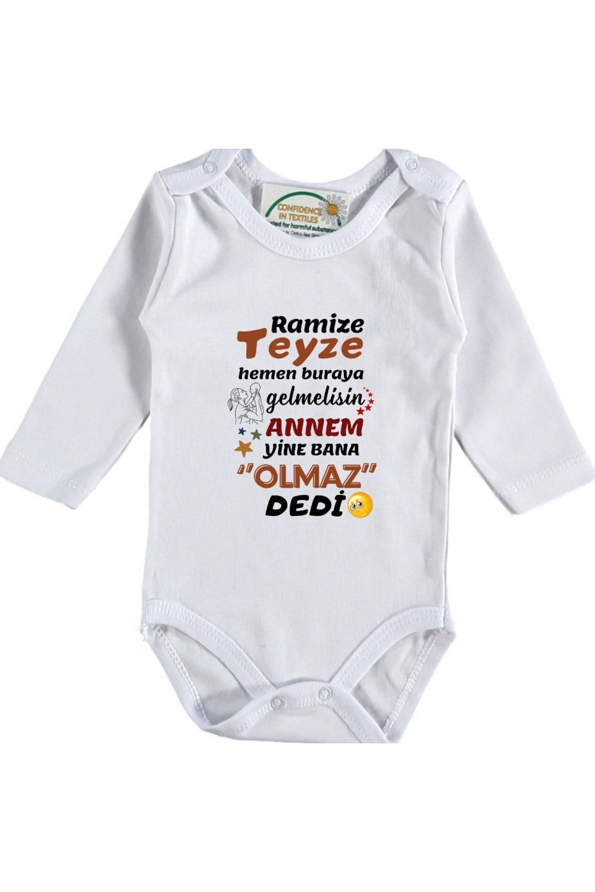 Teyze Hemen Buraya gelmelisin Yazılı Bebek Zıbın