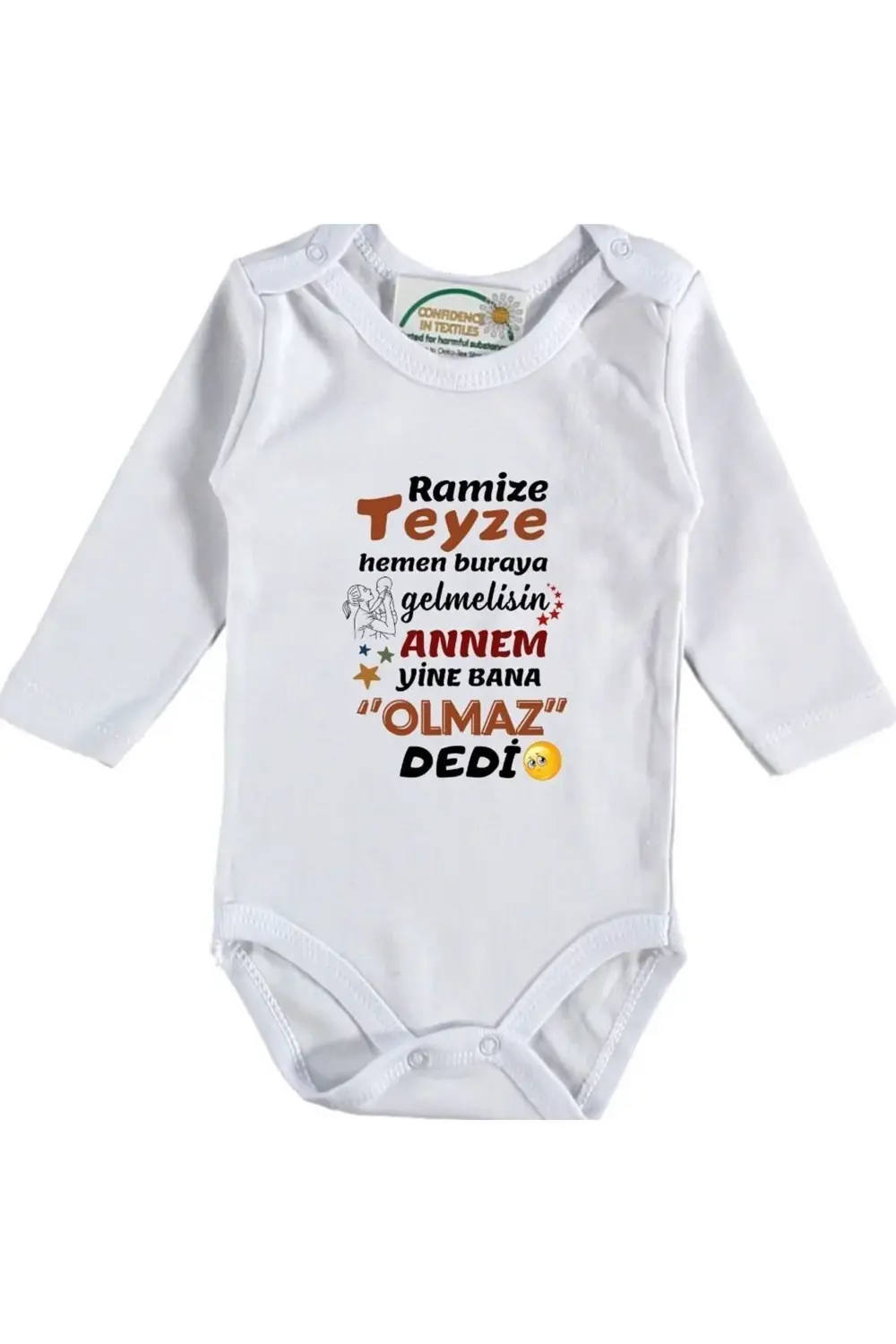 Teyze Hemen Buraya gelmelisin Yazılı Bebek Zıbın