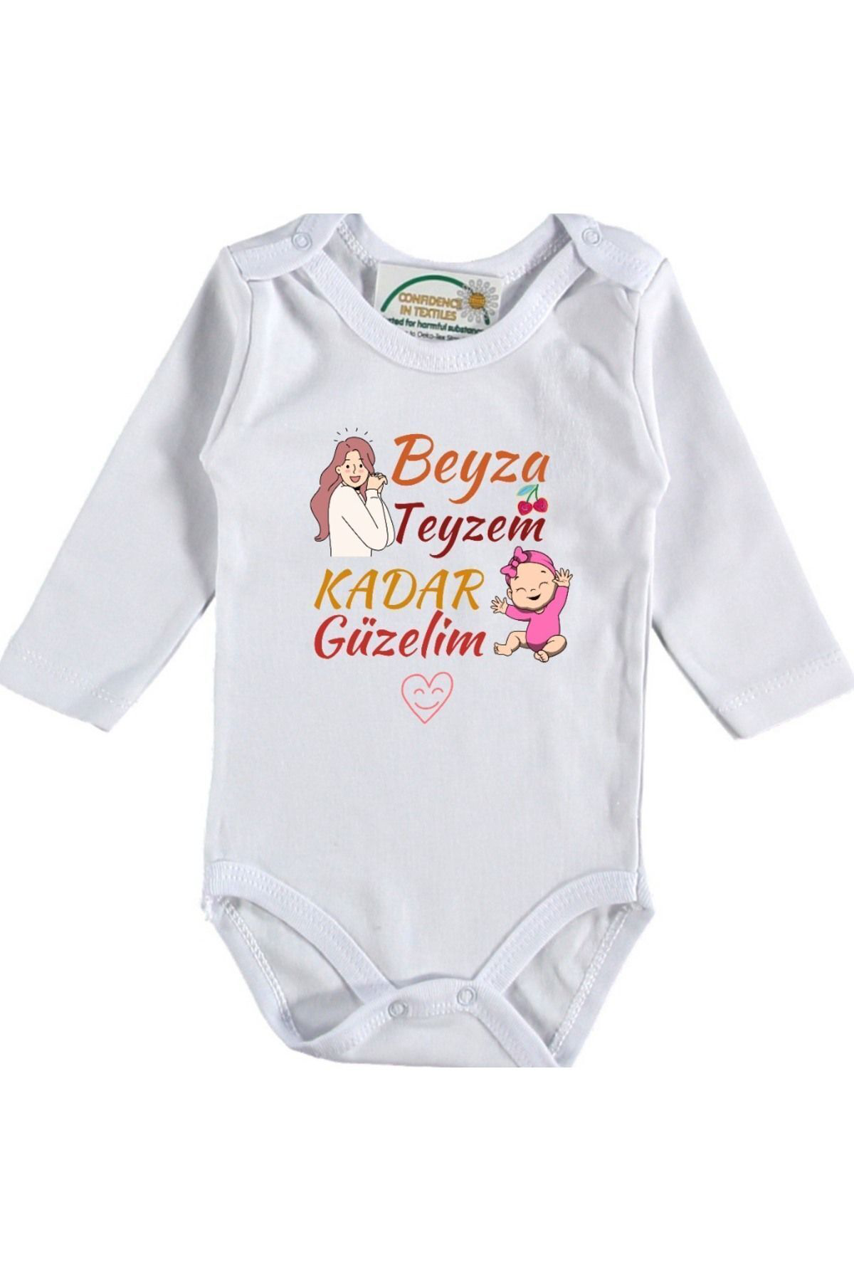 Teyzem Kadar Güzelim Yazılı Kişiye özel Bebek Zıbın Tasarımı