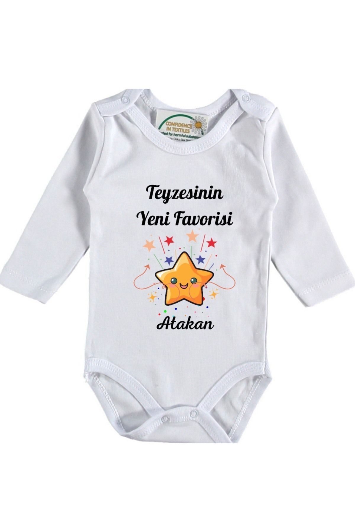 Teyzesinin - Halasının Yeni Favorisi Yazılı Kişiye Özel Erkek Beb