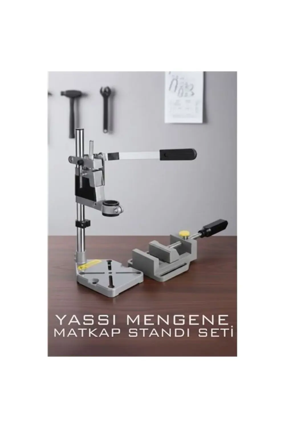 Tezgah Üstü Matkap Standı + Tezgah Mengenes Seti