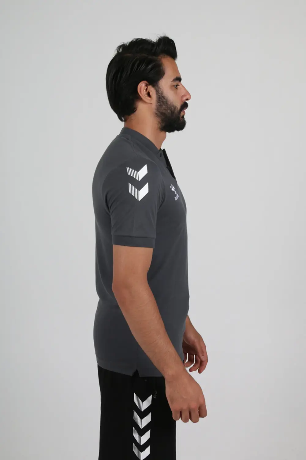 TFF HAKEM Armin Pamuklu Bebe Yaka Tişört Antrasit-M