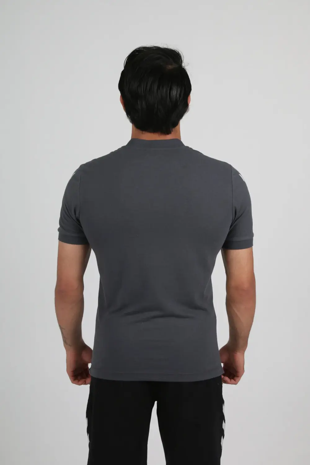 TFF HAKEM Armin Pamuklu Bebe Yaka Tişört Antrasit-M