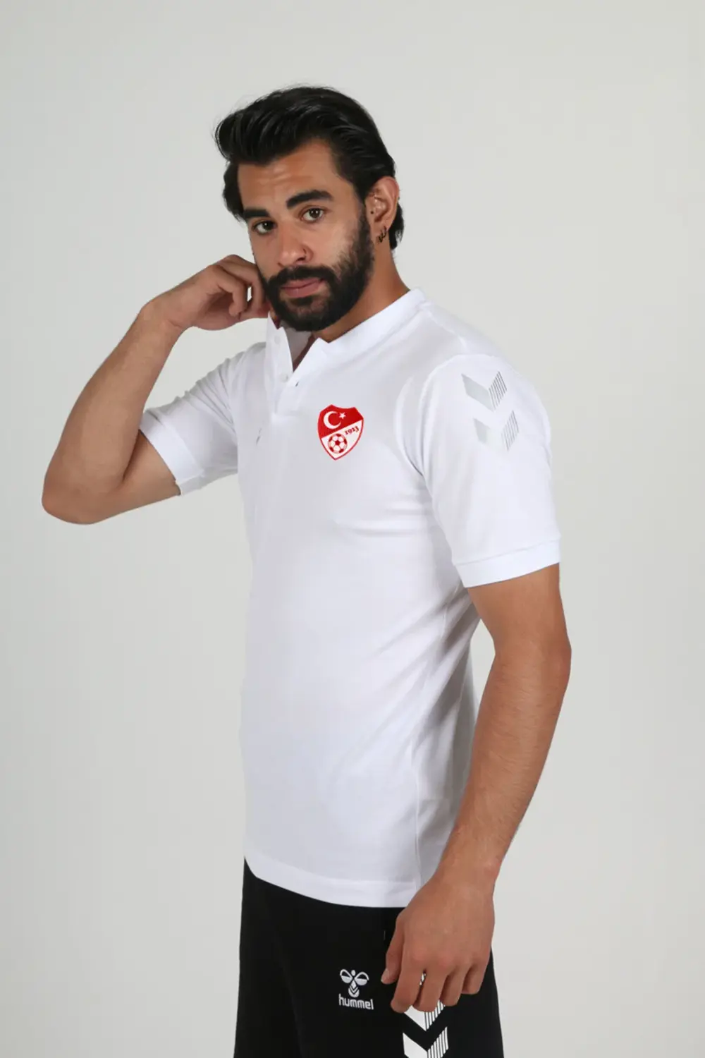 TFF HAKEM Armin Pamuklu Bebe Yaka Tişört Beyaz-M