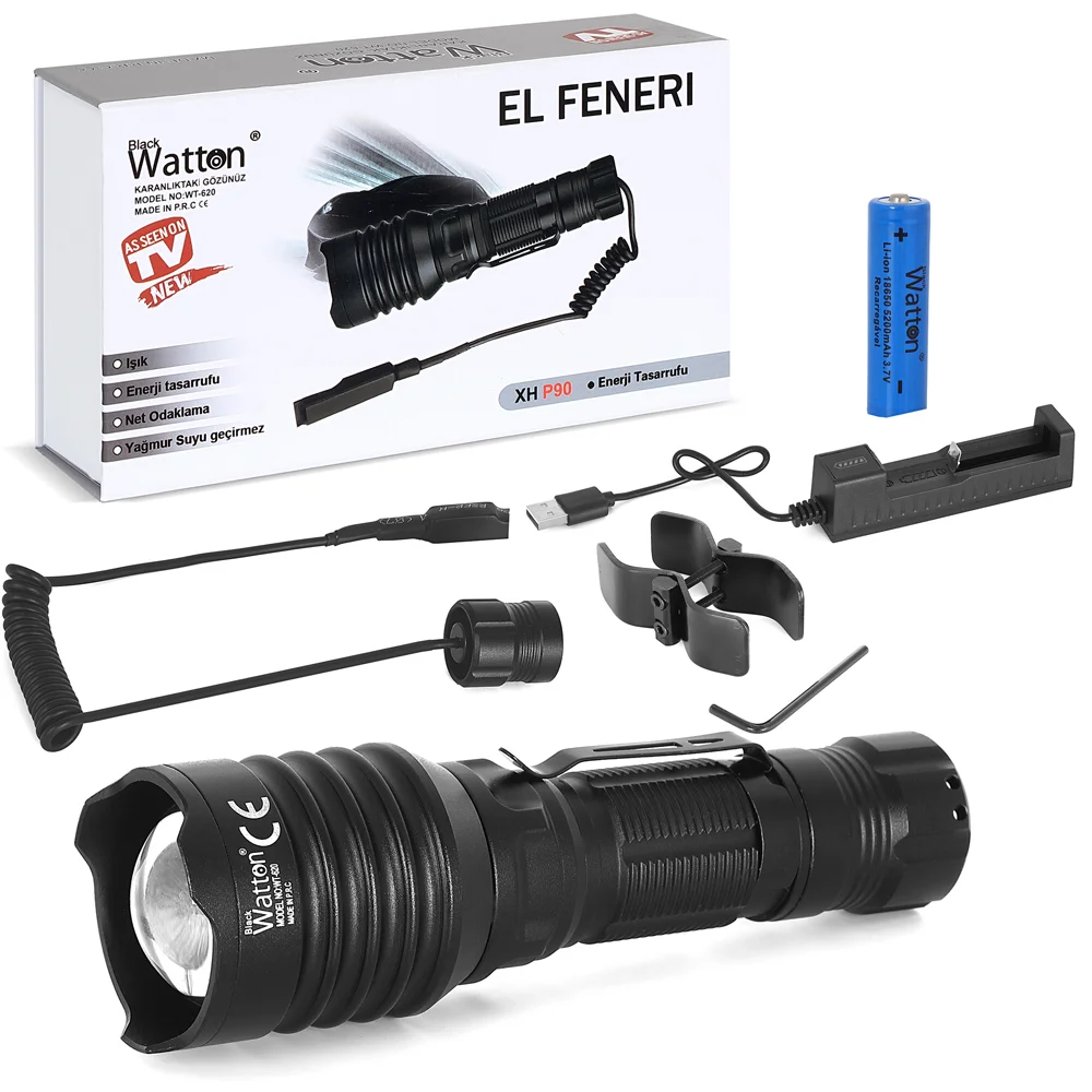 TG-10 LED Fener Profesyonel ve Outdoor Kullanım Güçlü Aydınlatma 