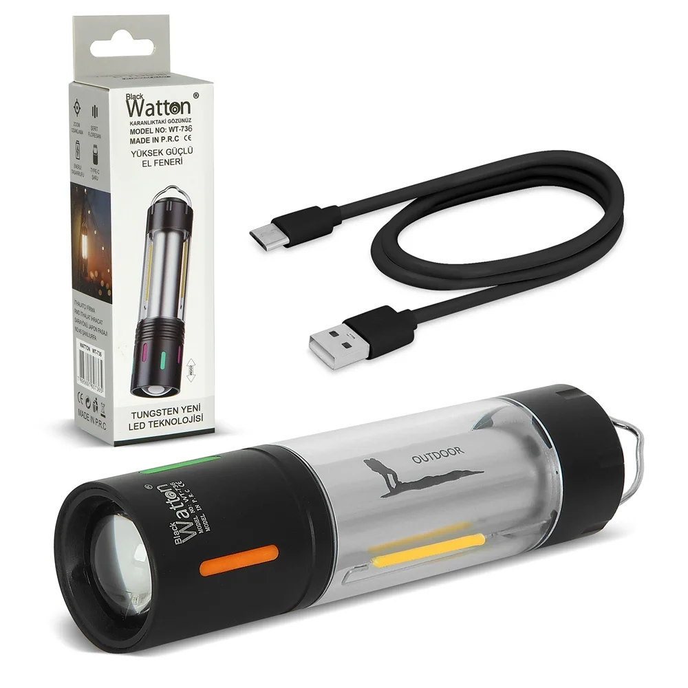 Tg Led Şarjlı Kamp Lambası Ortam Odak Aydınlatma Wt-736 Tg Led Şarjlı Kamp Lambası Ortam Odak Aydınlatma Wt-736