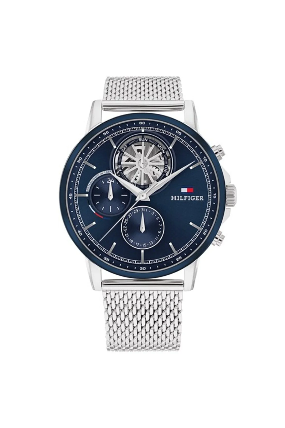 Th1710609 Quartz Hasır Gri Lacivert Kadran 44 Mm Erkek Kol Saati