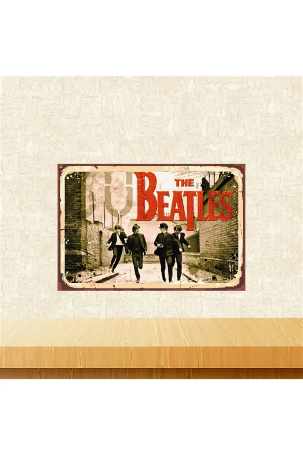 The Beatles Retro Ahşap Tablo Tkfx5731