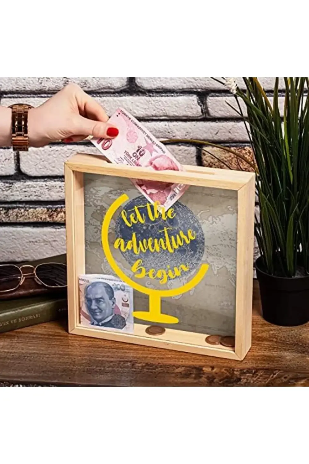 the Begin Tasarımlı Ahşap Kumbara 1178367