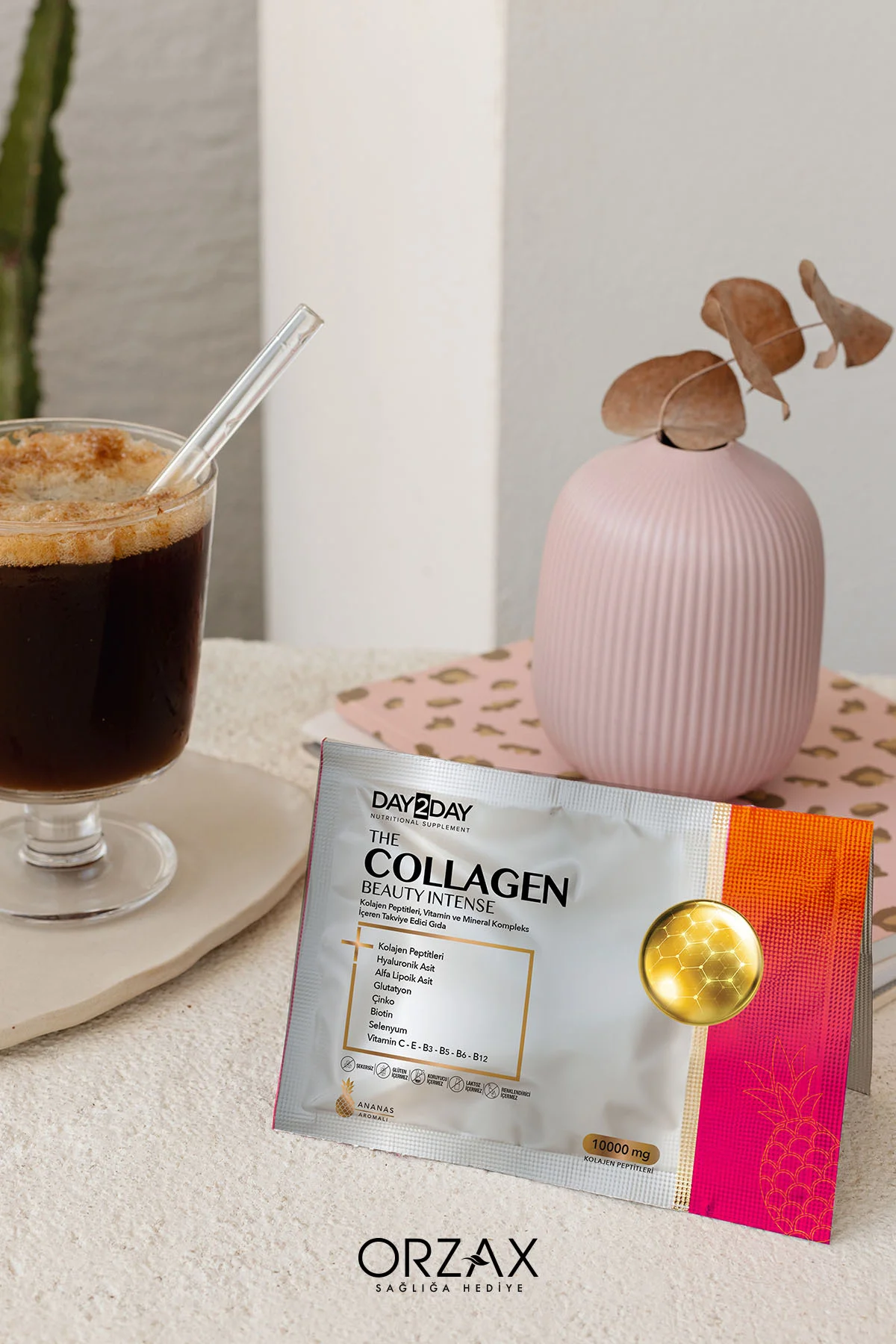 The Collagen Beauty Intense Tip 1-3 Kolajen-Ananas Aroma-Glutatyon,R-ALA,C-E-B3-B5-B6-B12- 30 Saşe