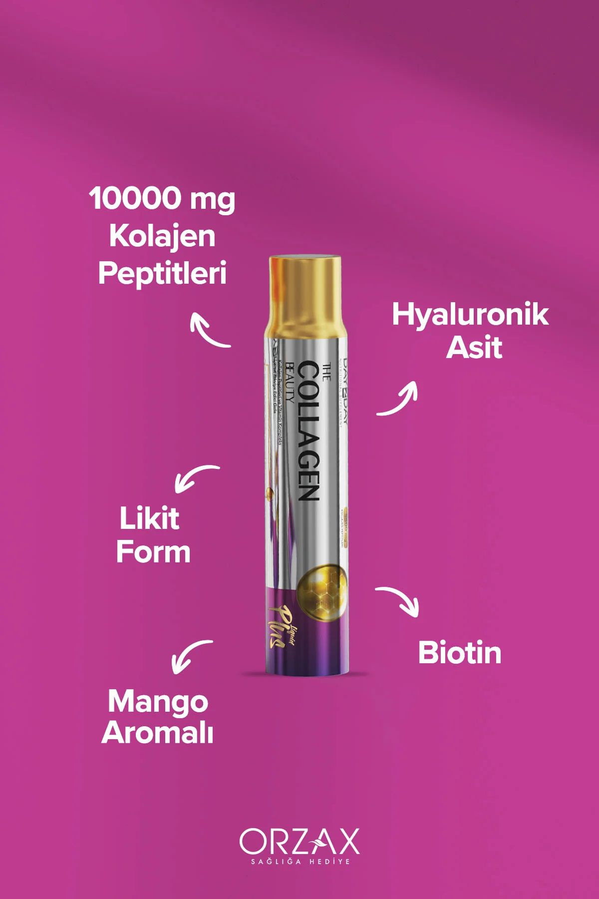 The Collagen Beauty Plus Kolajen-Hyaluronik Asit-Glutatyon-Koenzim Q10-Biotin-B5-B6-B12-C Vitamini - Görsel 3