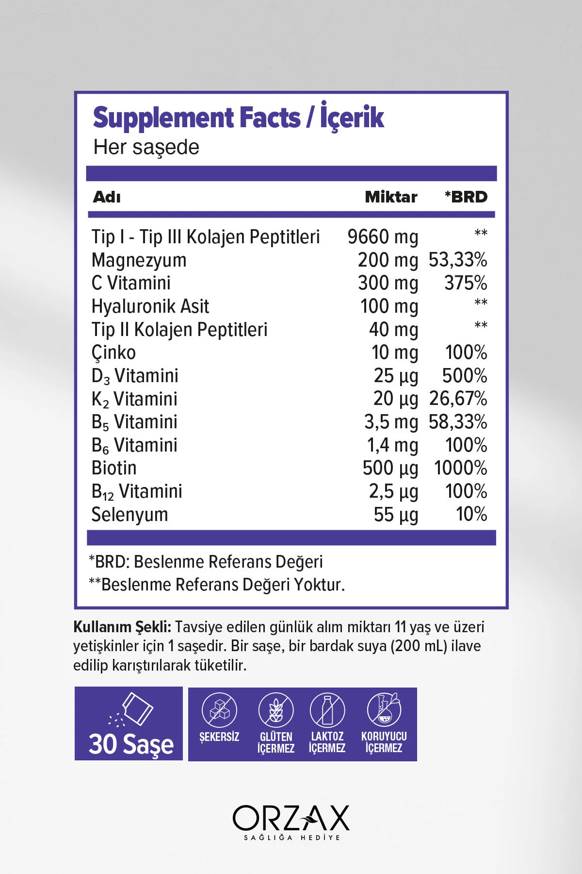 The Collagen Mag Plus Tip 1-2-3 Kolajen-Çilek Karpuz-Magnezyum,HA,C-D3-K2-B5-B6-B12 Vitamin 30Saşe