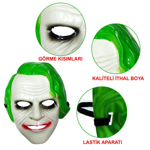 The Dark Knight Joker Maskesi - Filmden Uyarlanan İkonik Joker Ma The Dark Knight Joker Maskesi - Filmden Uyarlanan İkonik Joker Ma
