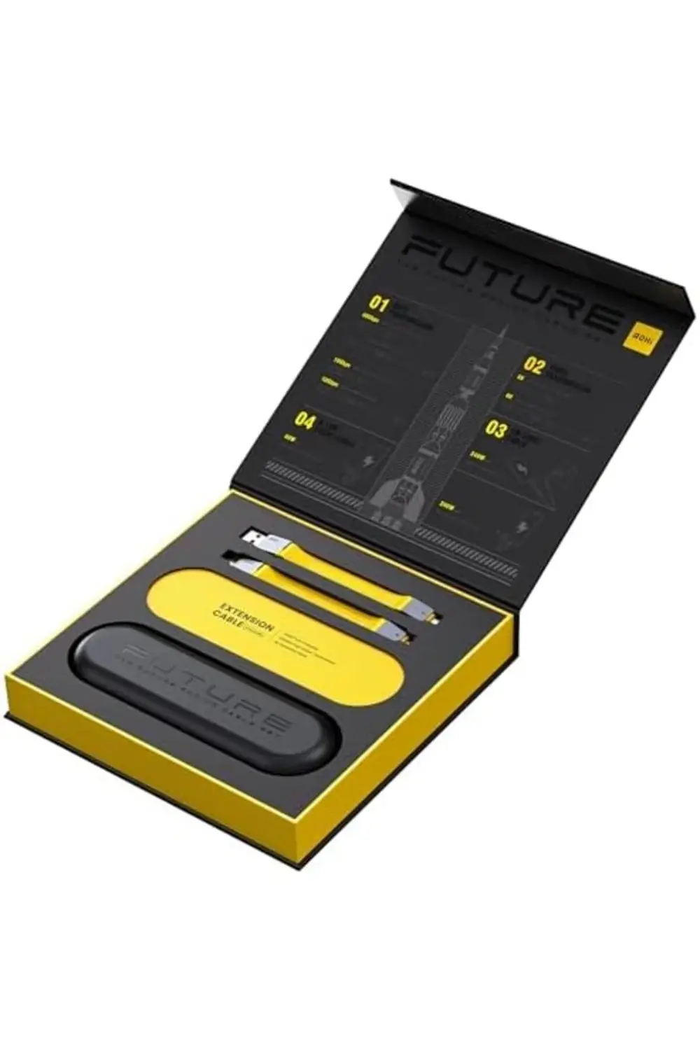 The Future 4-in-1 USB-C to USB-C Modüler Uzayabilen 1m 40Gbps 8K