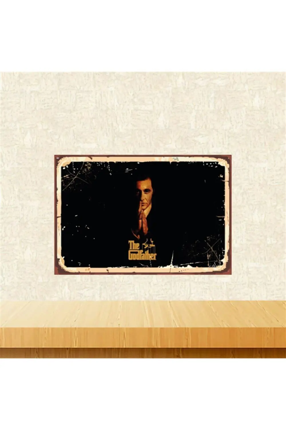 The Godfather Tasarımlı Retro Ahşap Tablo Tkfx5630 20-30 cm