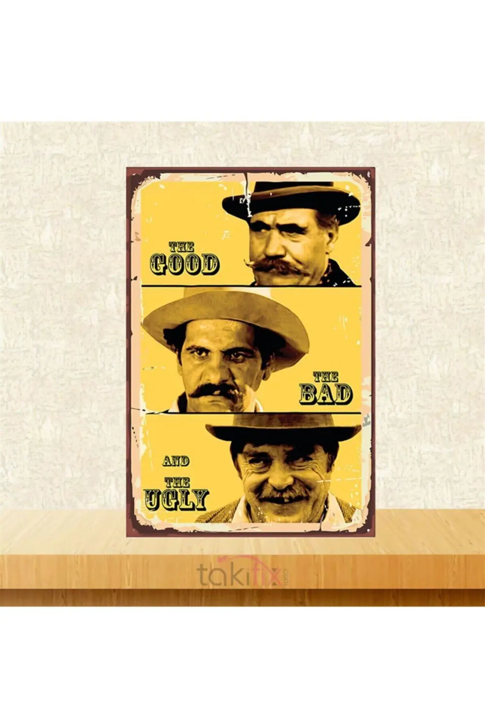 The Good The Bad And The Ugly 20-30 Cm Retro Ahşap Poster