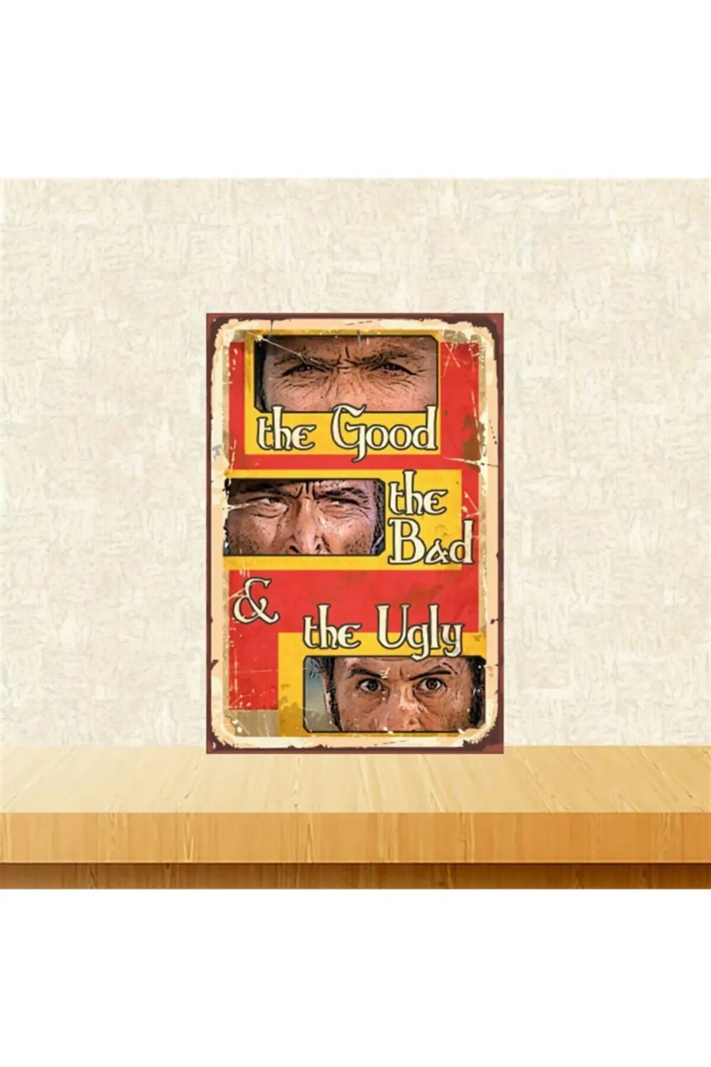 The Good The Bad The Ugly 20-30 Cm Retro Ahşap Tablo Tkfx4795
