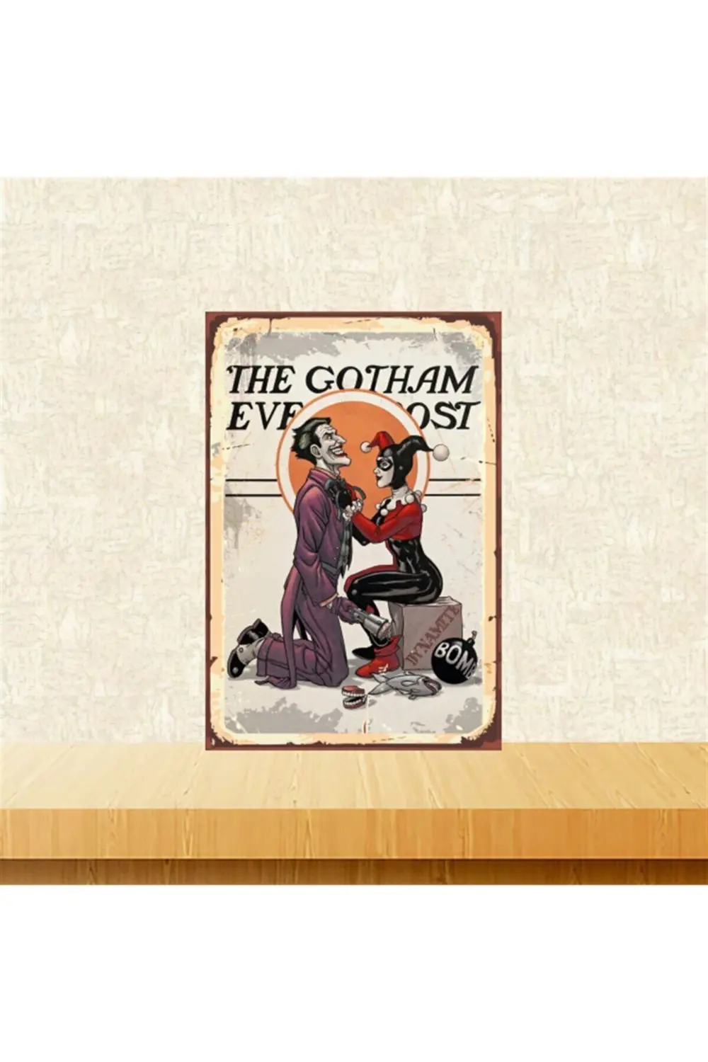 The Gotham 20-30 Cm Retro Ahşap Tablo Tkfx5261