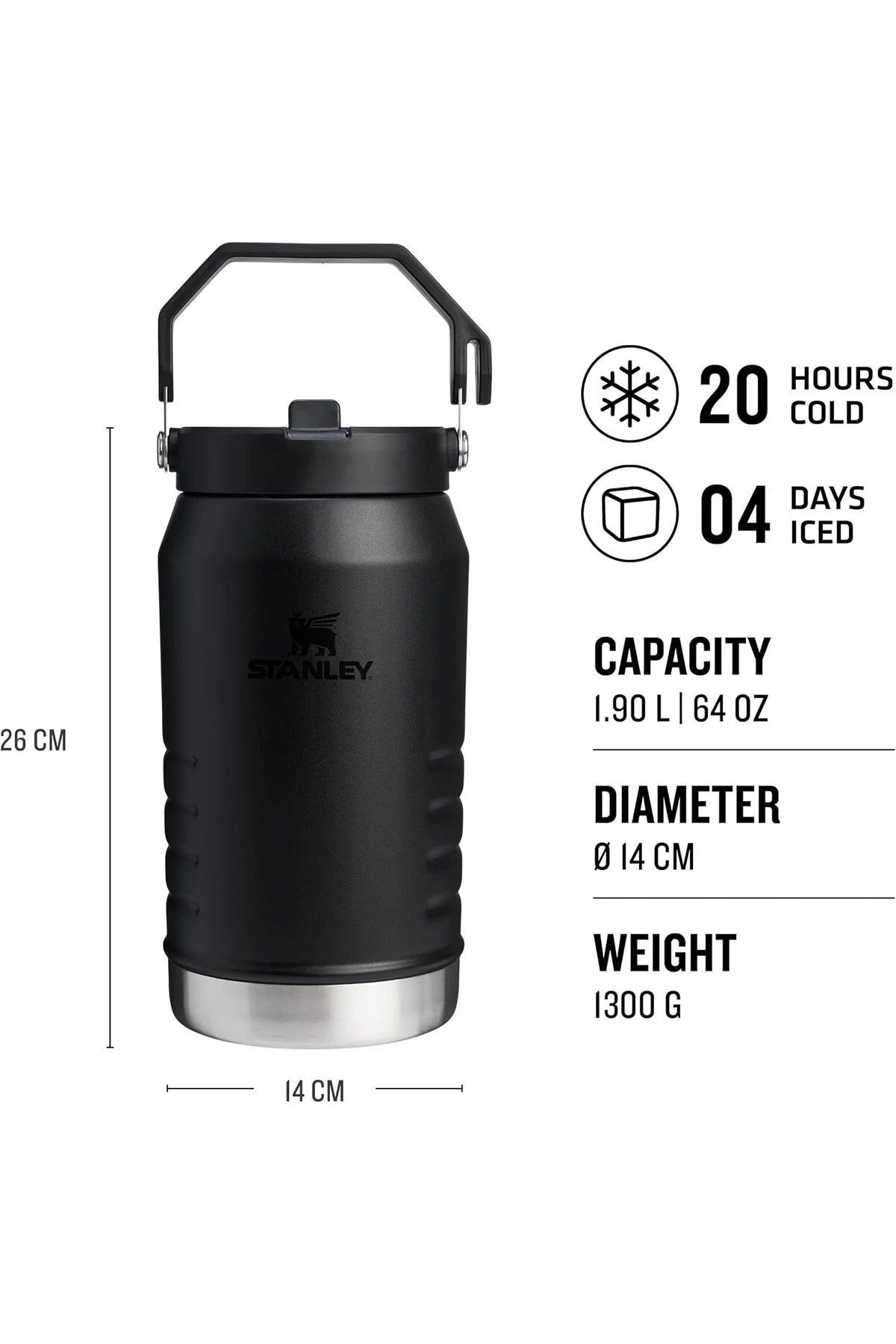 The IceFlow Flip Straw 2.0 Jug Termos 1.90L 10-13085-038