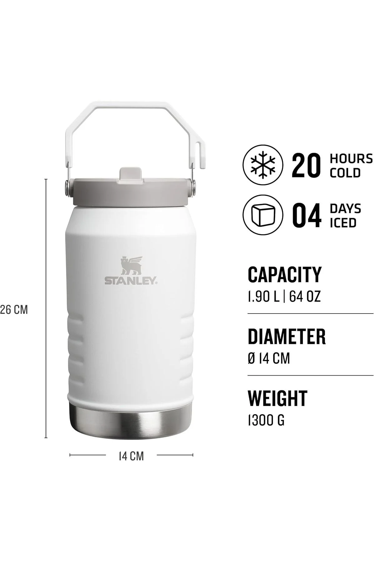 The IceFlow Flip Straw 2.0 Jug Termos 1.90L 10-13085-037