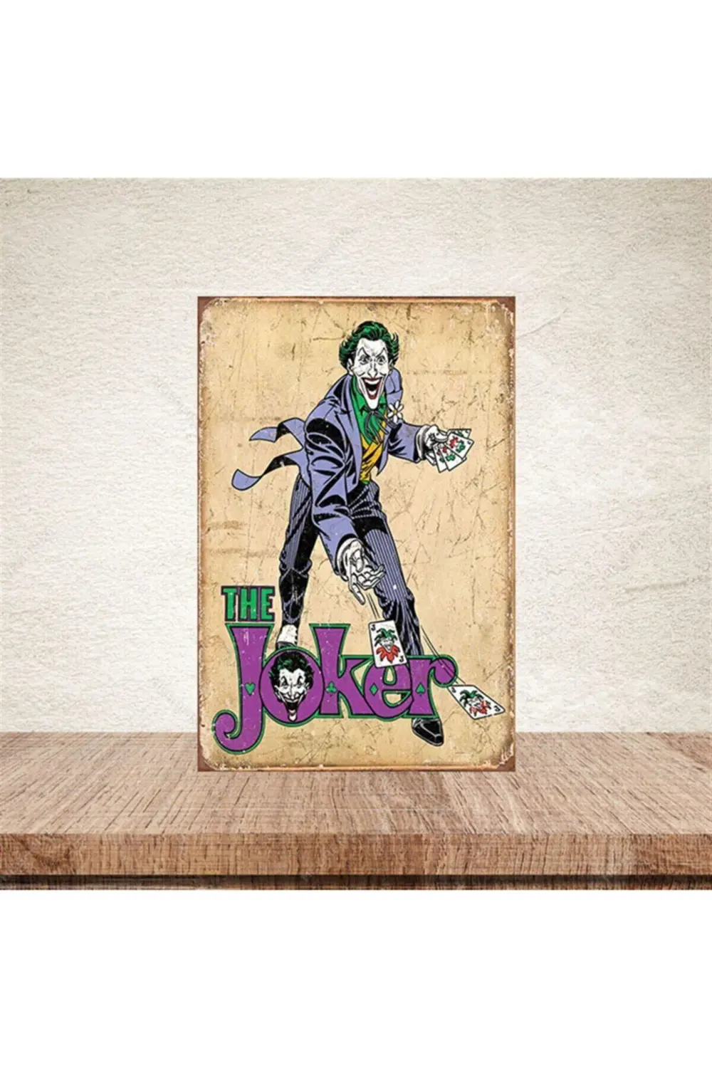 The Joker 20-30 cm Retro Ahşap Poster
