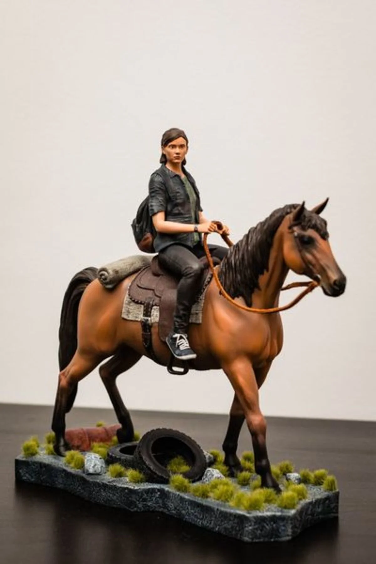 The Last of Us Ellie Figür The Last of Us At ve Ellie Obje Büyük Boy 25CM