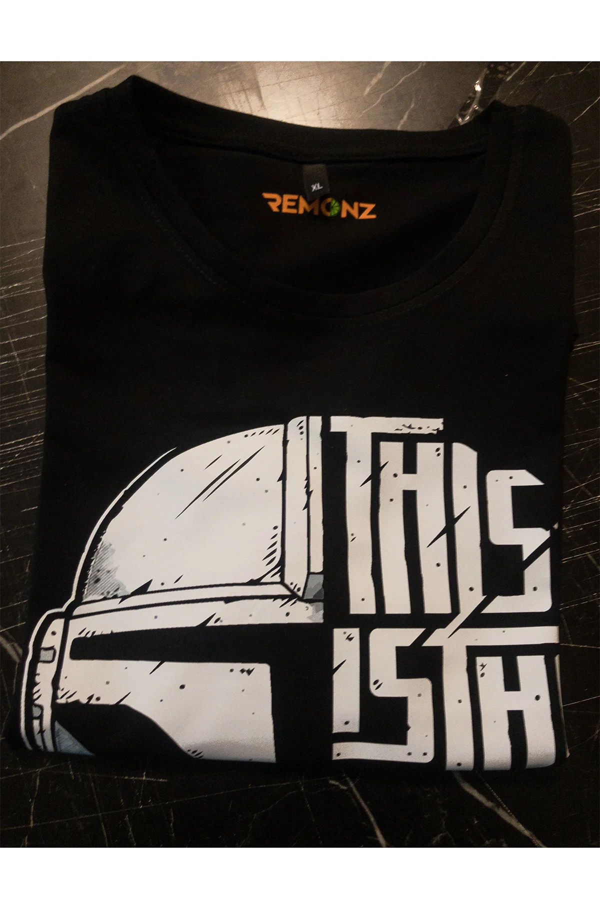 The Mandalorian Baskılı %100 Pamuk Oversize T-shirt Büyük Beden T